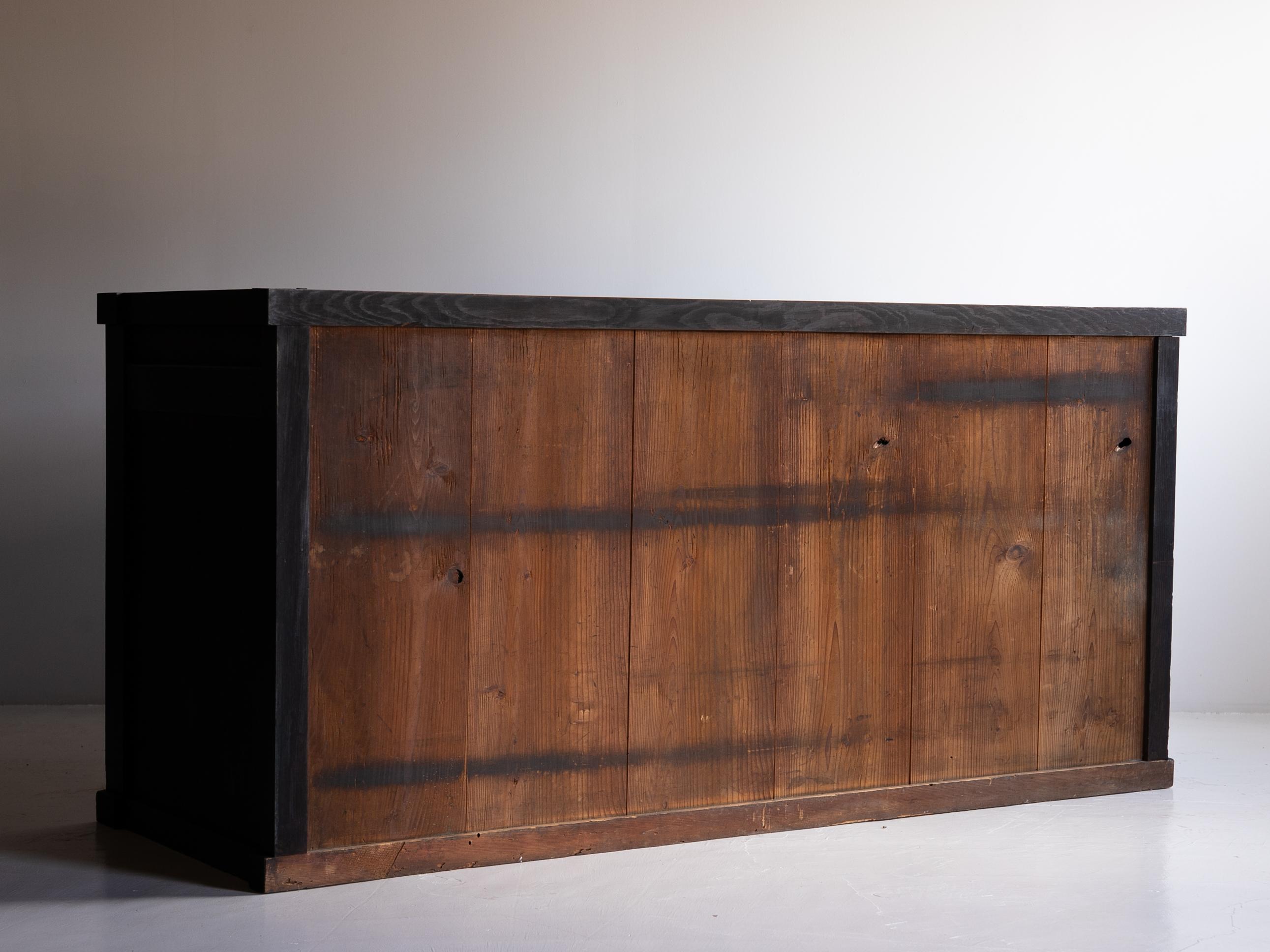 Grand Tansu japonais des années 1860-1900 / Enfilade Wabi Sabi 10