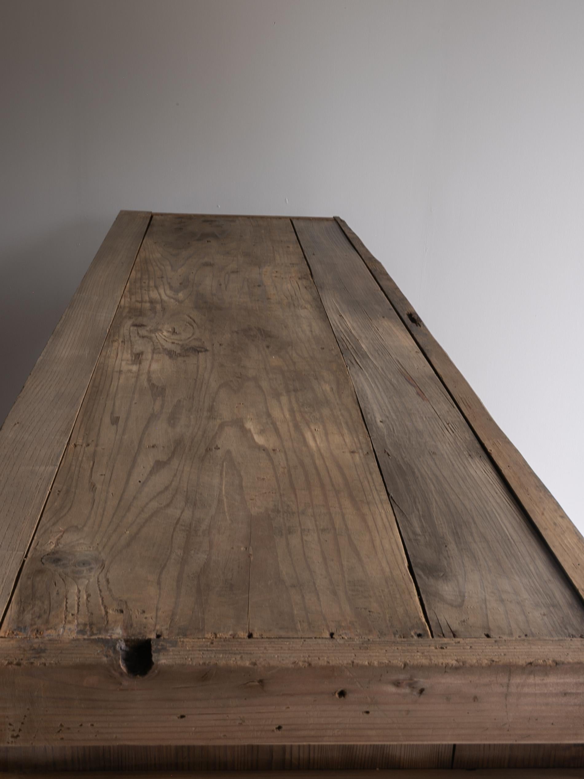 Antico Tansu giapponese di grandi dimensioni del 1860-1900 / Armadio di stoccaggio Credenza Wabisabi in vendita 11