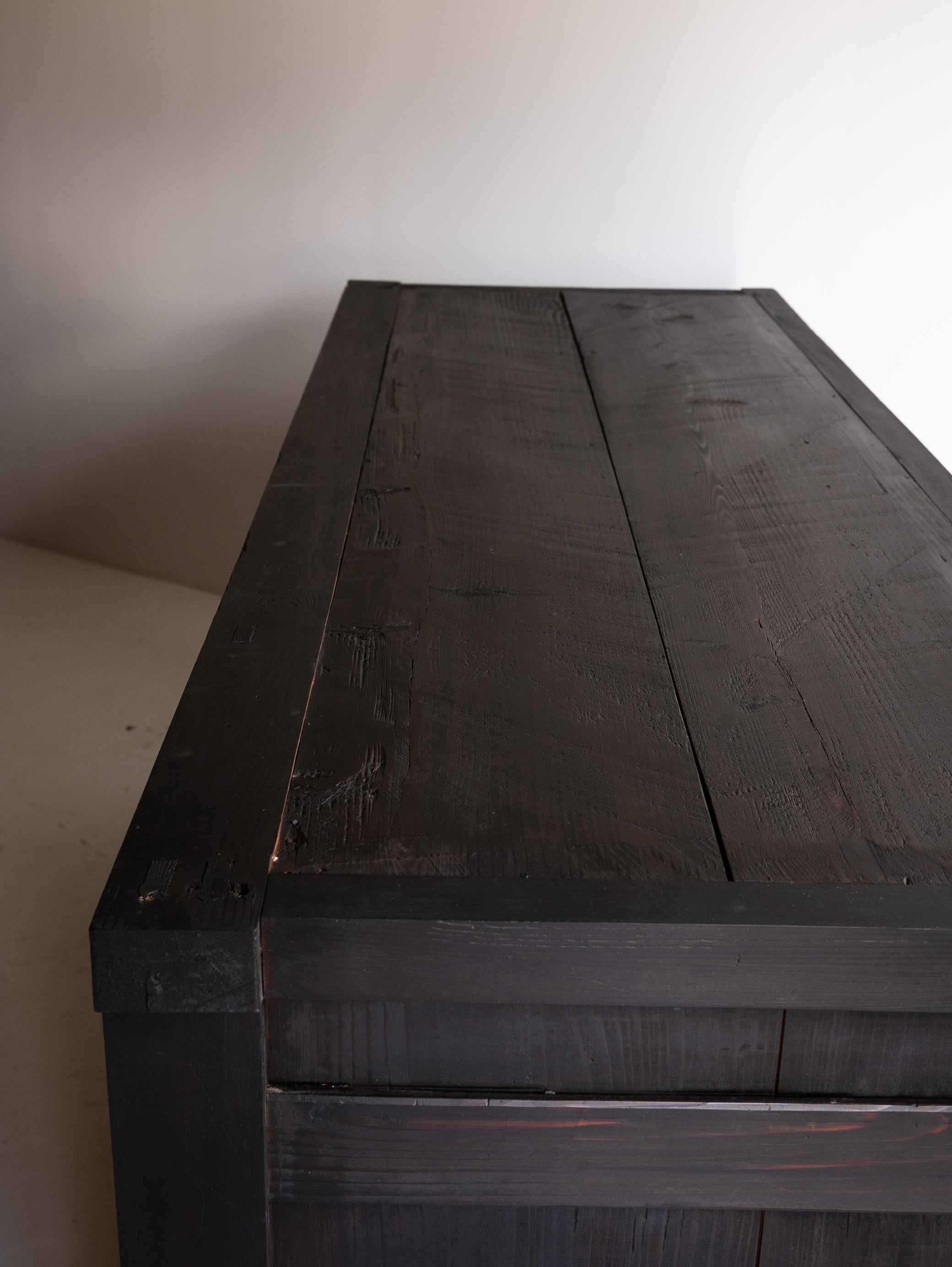 Grand Tansu japonais des années 1860-1900 / Enfilade Wabi Sabi 12