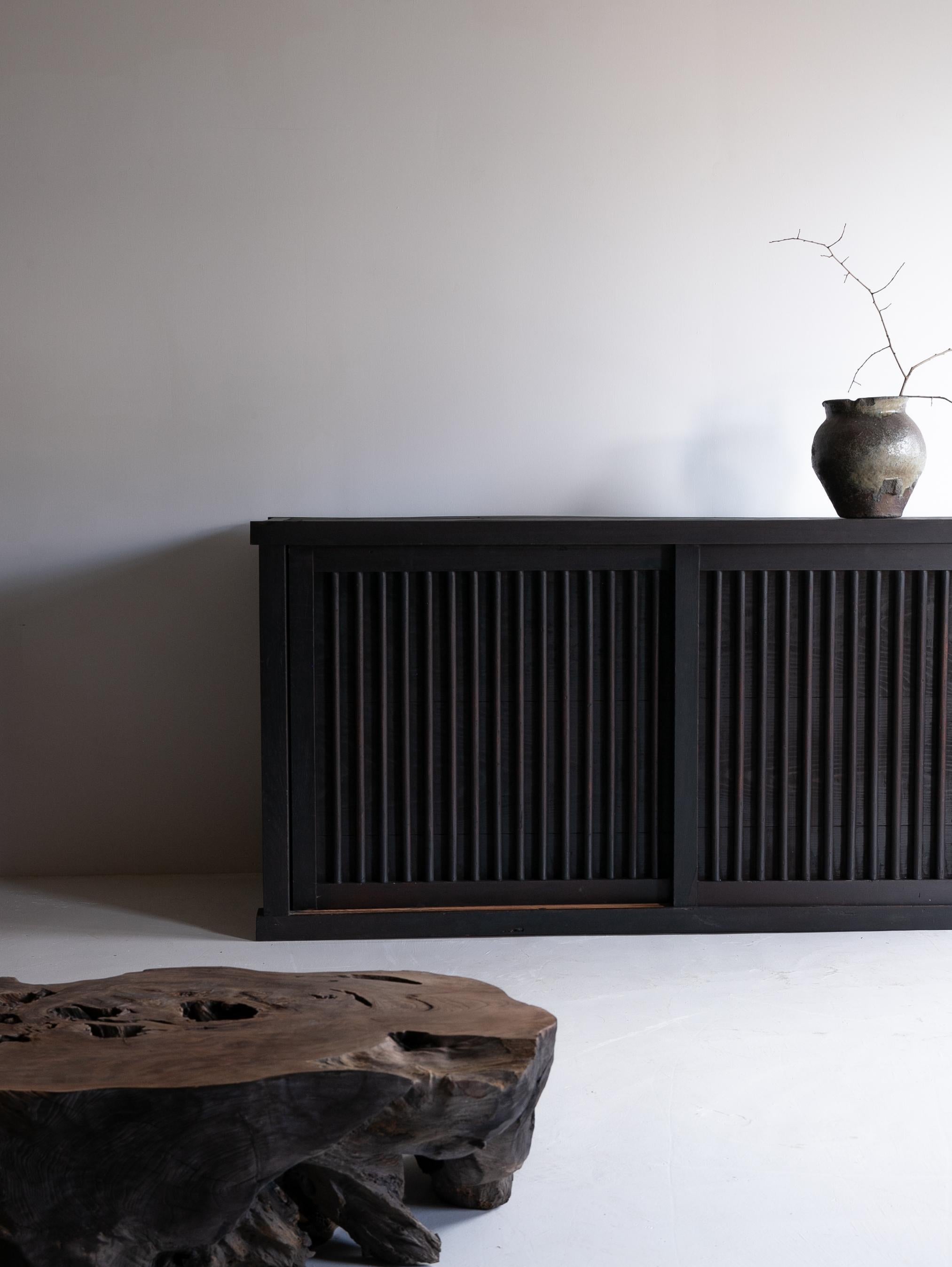 Meiji Grand Tansu japonais des années 1860-1900 / Enfilade Wabi Sabi