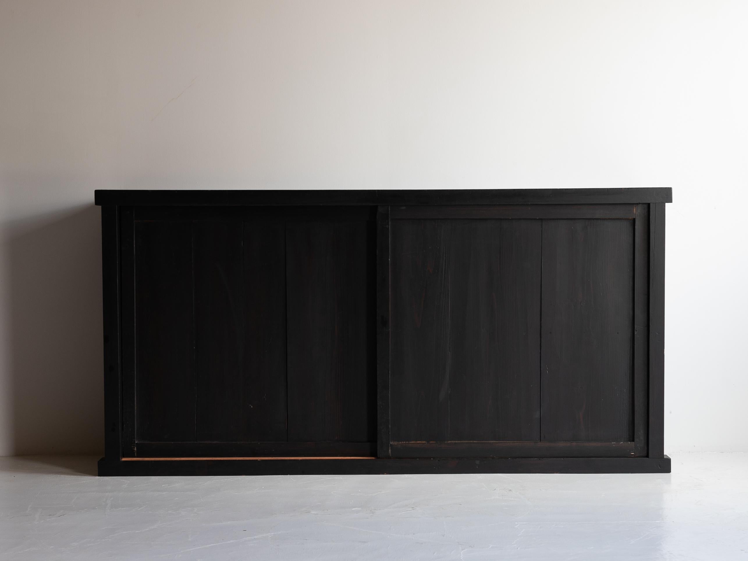 Japonais Grand Tansu japonais des années 1860-1900 / Enfilade Wabi Sabi