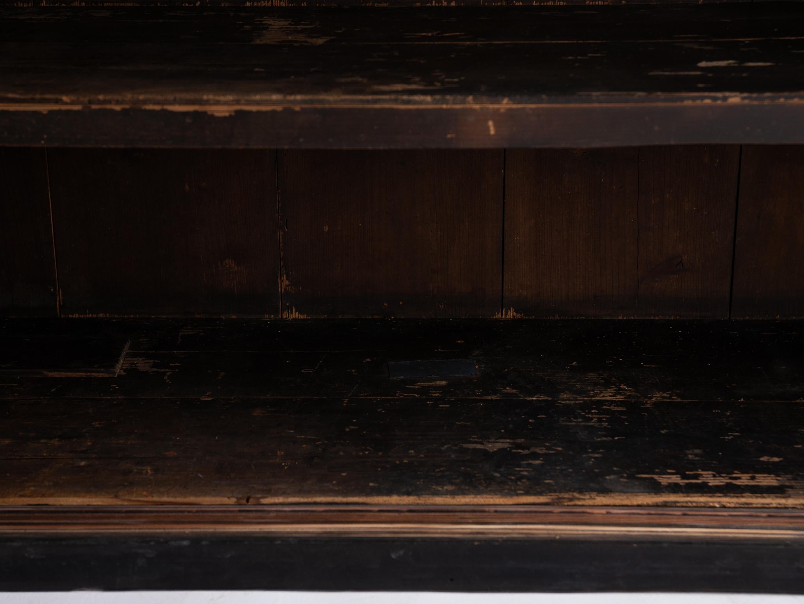 Cèdre Grand Tansu japonais des années 1860-1900 / Enfilade Wabi Sabi en vente