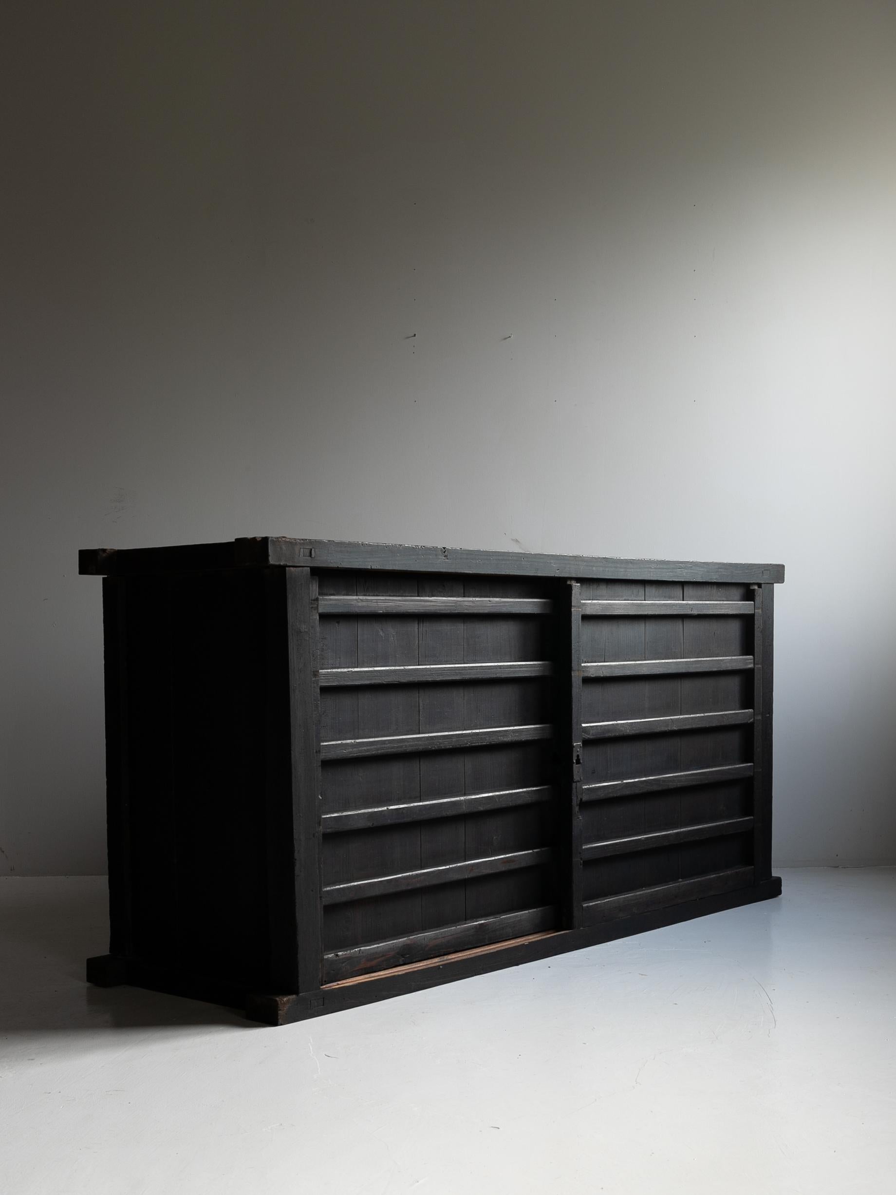 Japanese Antique Rare Large Tansu 1860s-1900s / Sideboard Wabisabi 1