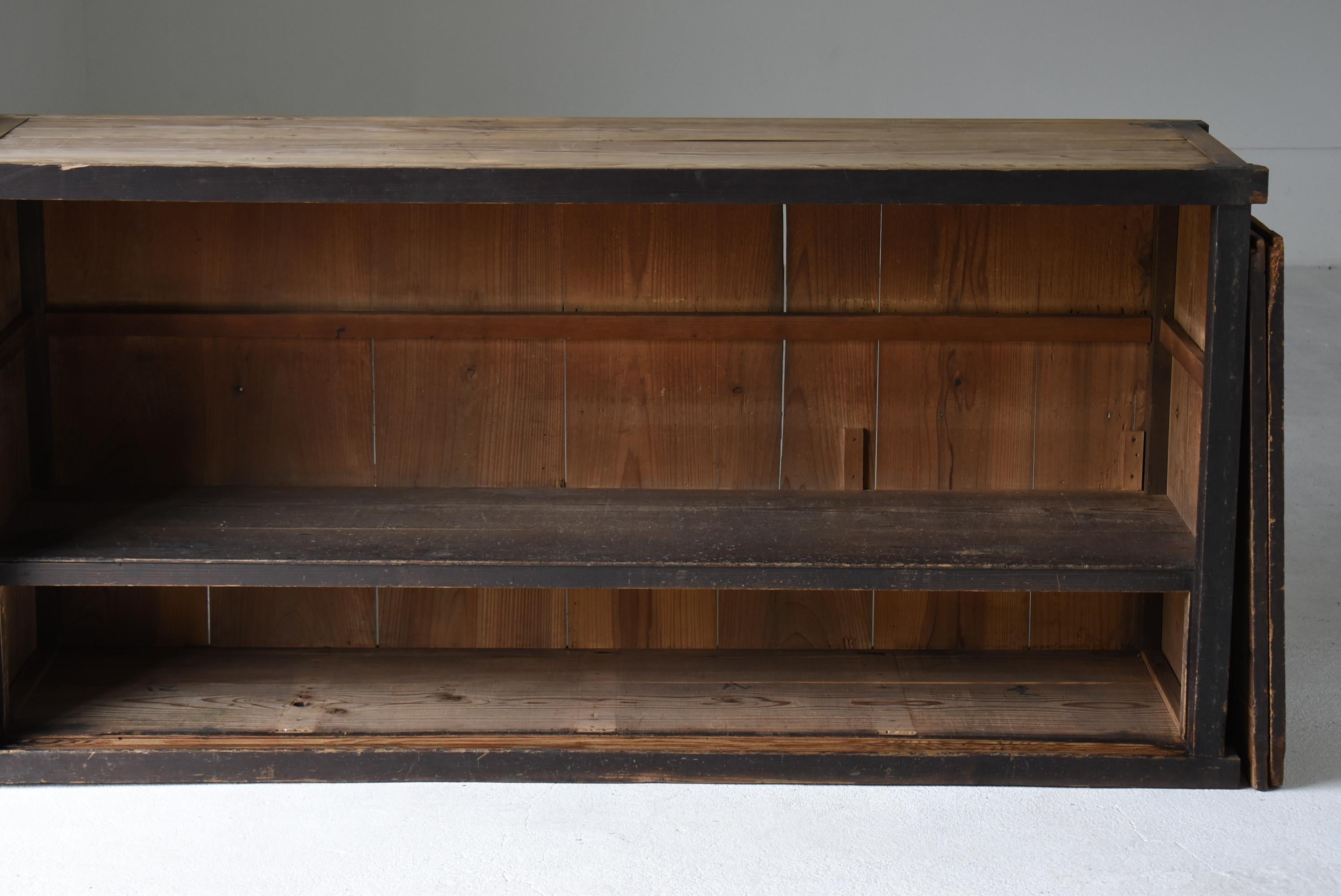 Antiguo Tansu Japonés Grande 1860s-1900s / Armario Aparador Wabisabi en venta 3