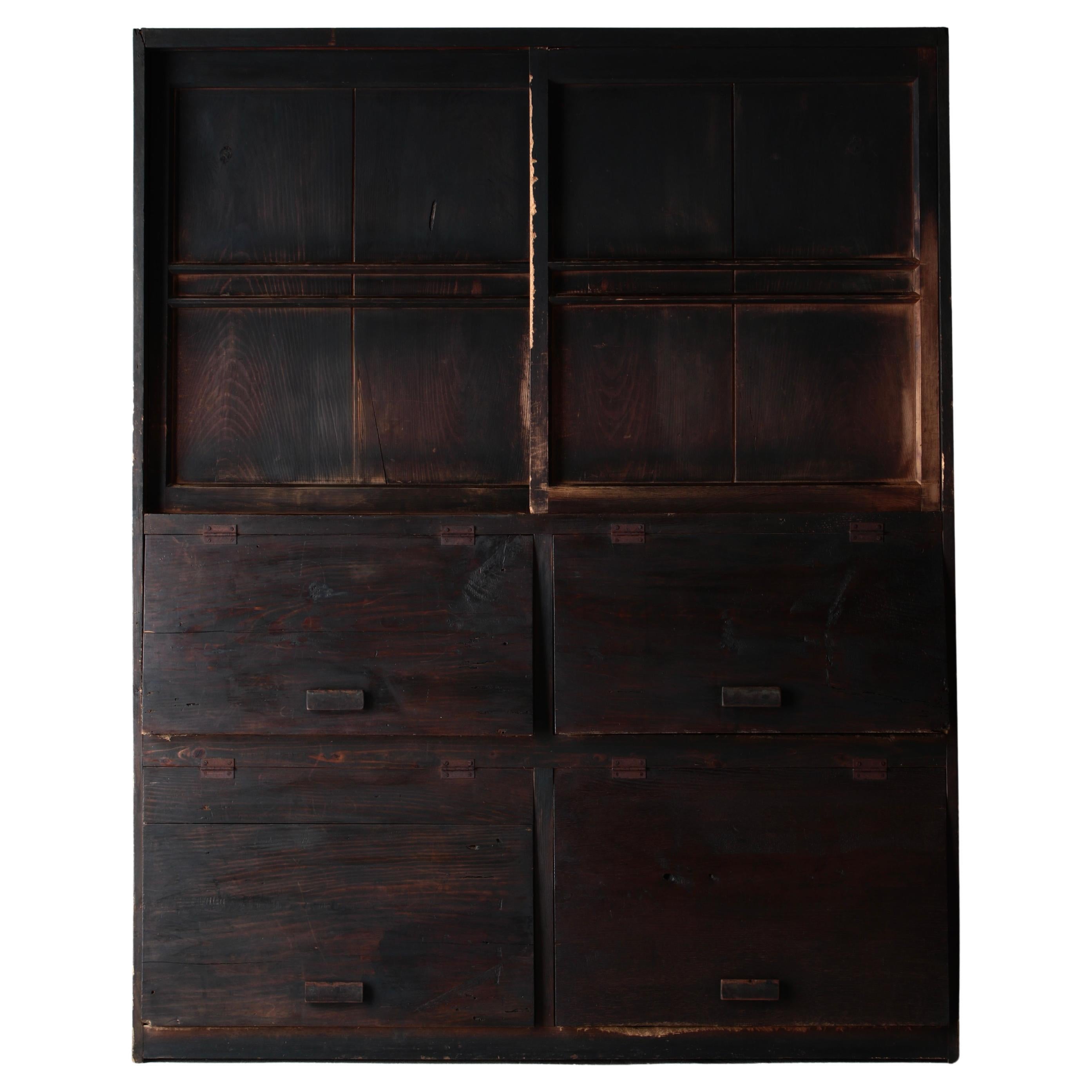 Japanese Antique Large Tansu / Cabinet Cupboard / 1868-1912s Wabi-sabi