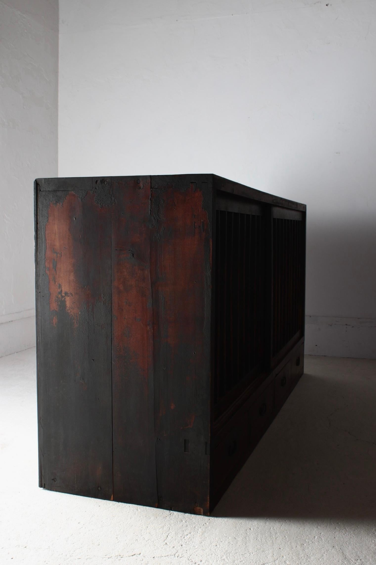 Japanese Antique Large Tansu / Cabinet Sideboard / 1868-1912s Wabi-sabi For Sale 8