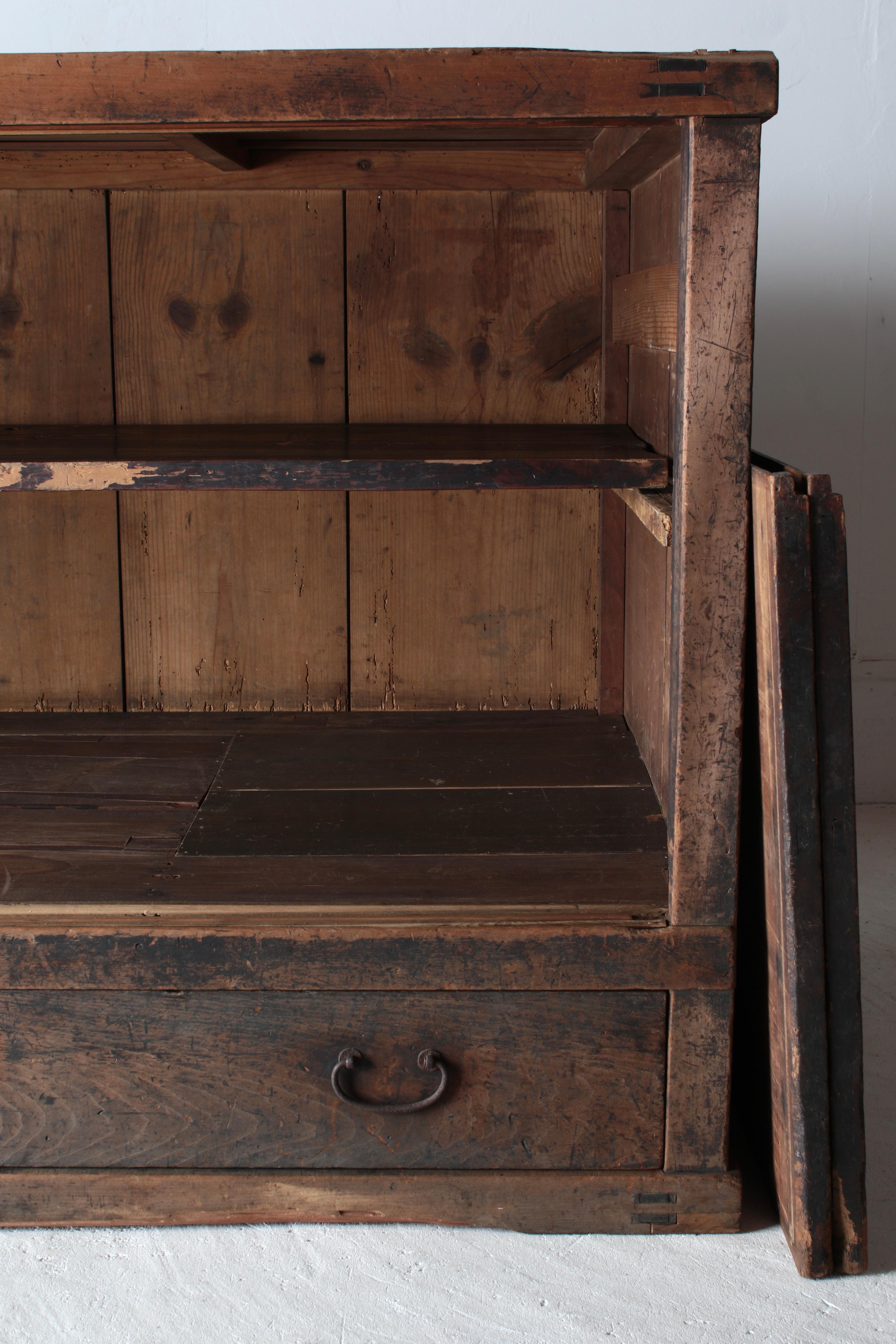 Japanese Antique Large Tansu / Cabinet Sideboard / 1868-1912s Wabi-sabi 10
