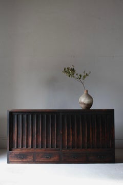 Japanese Antique Large Tansu / Cabinet Sideboard / 1868-1912s Wabi-sabi