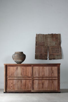 Japanese Antique Large Tansu / Cabinet Sideboard / 1868-1912s / Wabi-Sabi