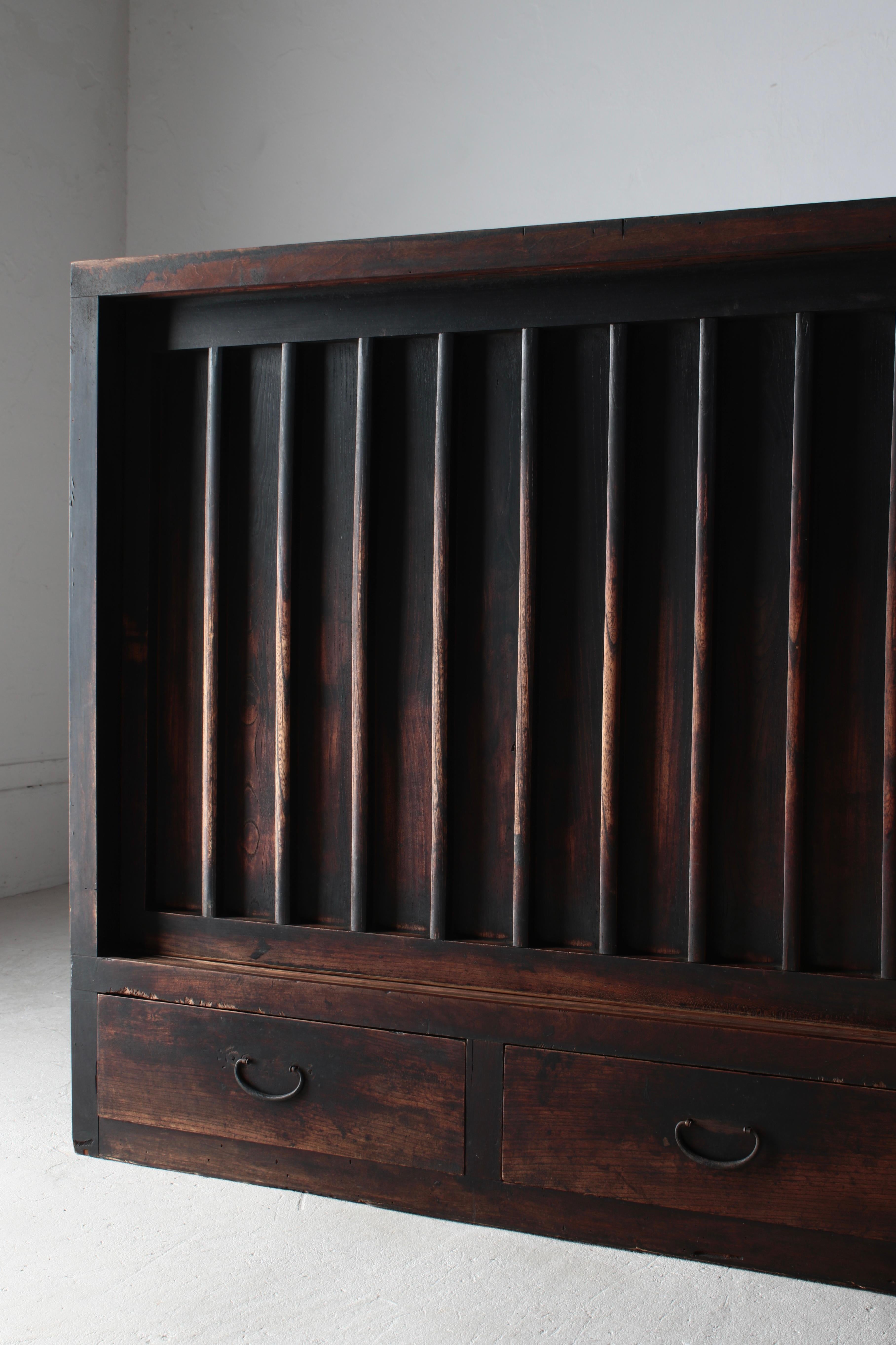 19th Century Japanese Antique Large Tansu / Cabinet Sideboard / 1868-1912s Wabi-sabi For Sale