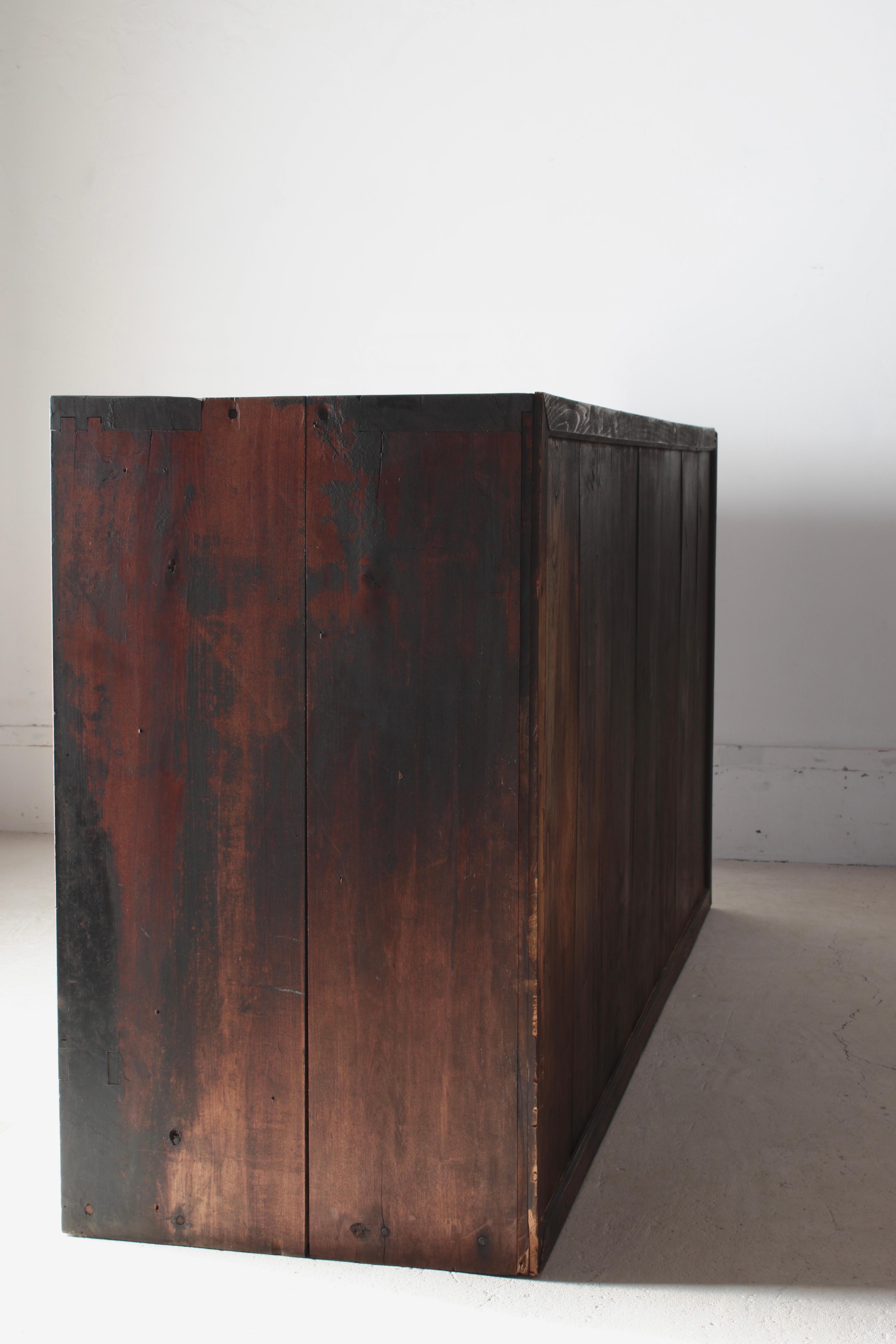Japanese Antique Large Tansu / Cabinet Sideboard / 1868-1912s Wabi-sabi For Sale 1