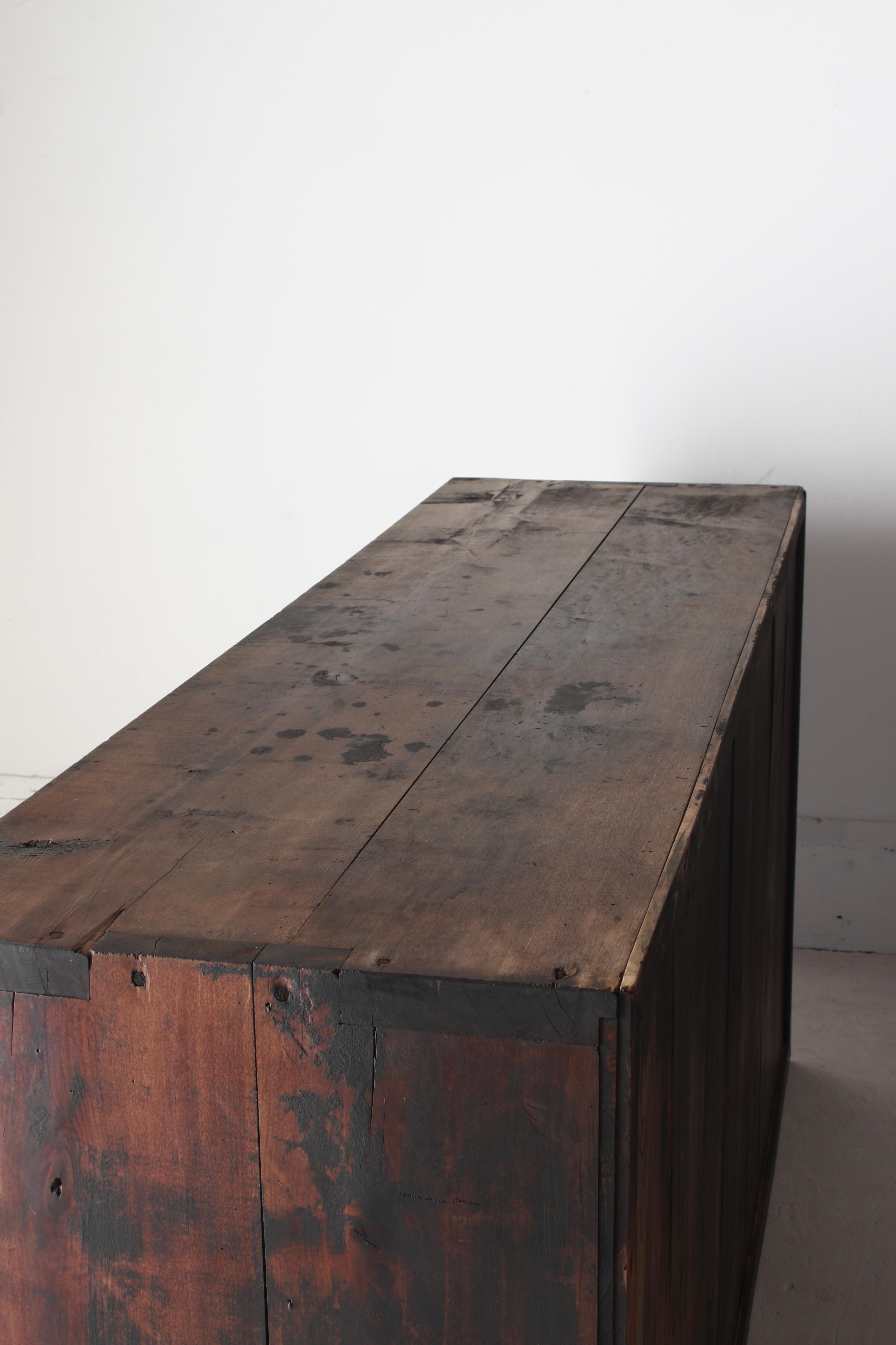Japanese Antique Large Tansu / Cabinet Sideboard / 1868-1912s Wabi-sabi For Sale 2