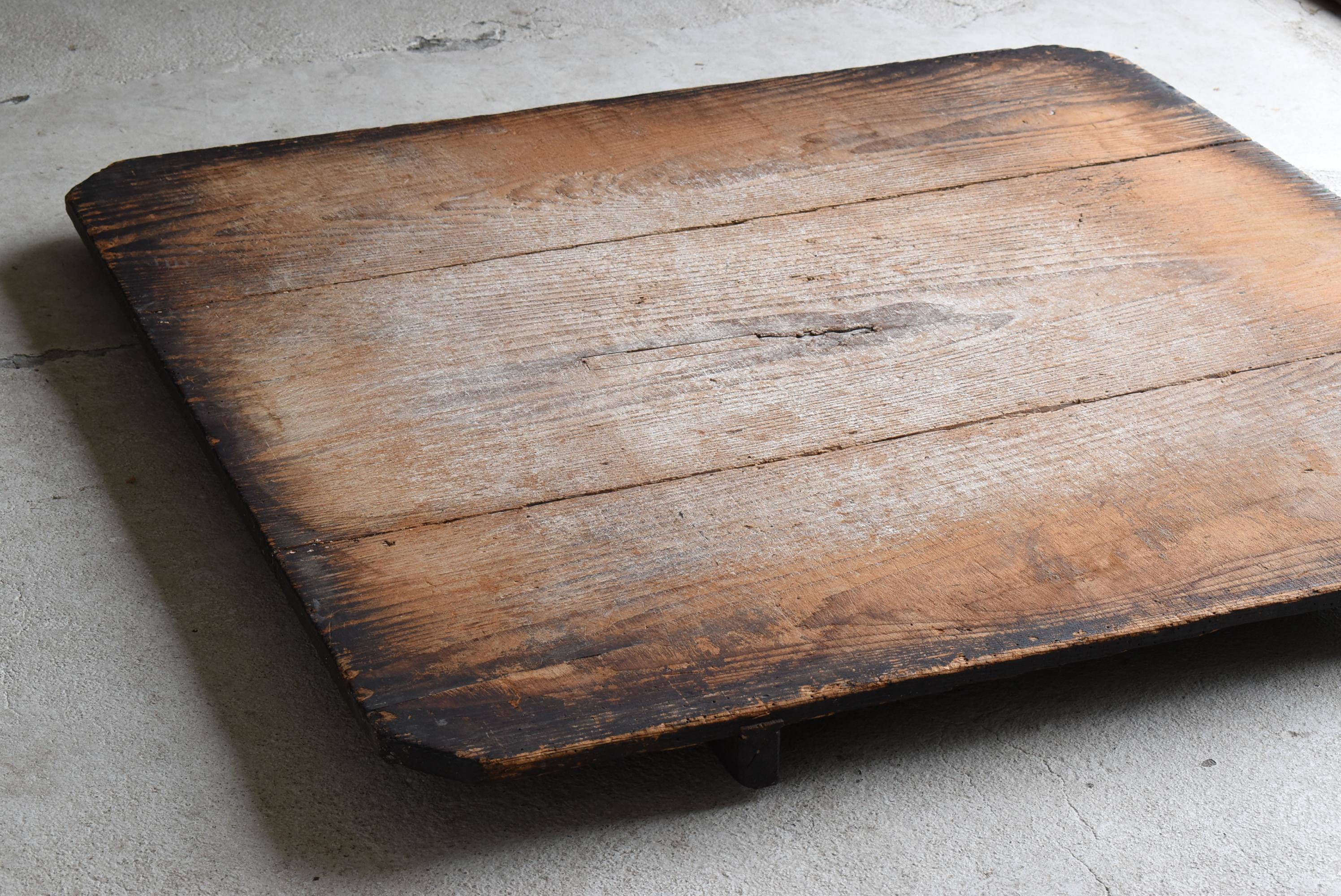 Japanese Antique Large Wooden Board 1860s-1900s / Low Table Wabi Sabi 6