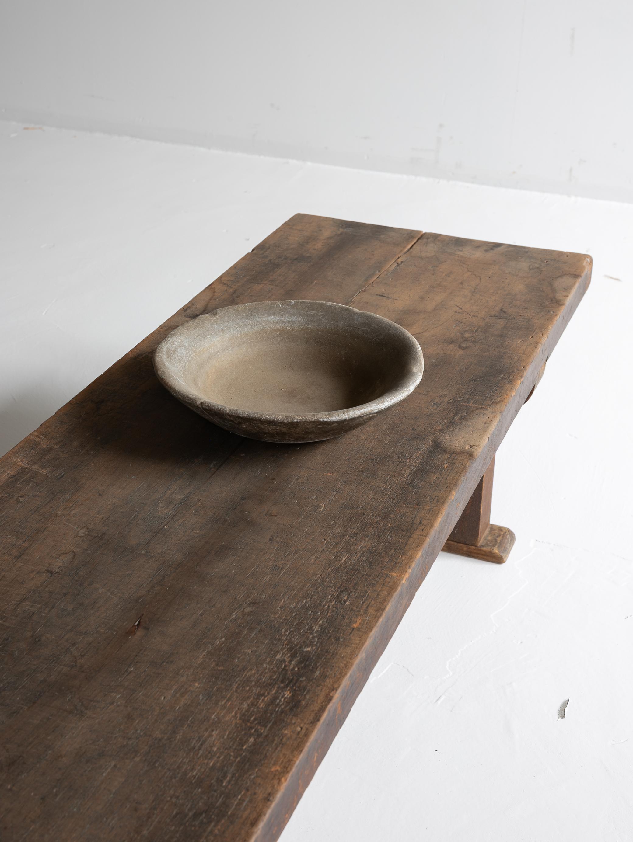 Japanese antique large wooden low table/1868-1920/long table/Mingei en vente 2