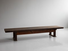 Japanese antique large wooden low table/1868-1920/long table/Mingei