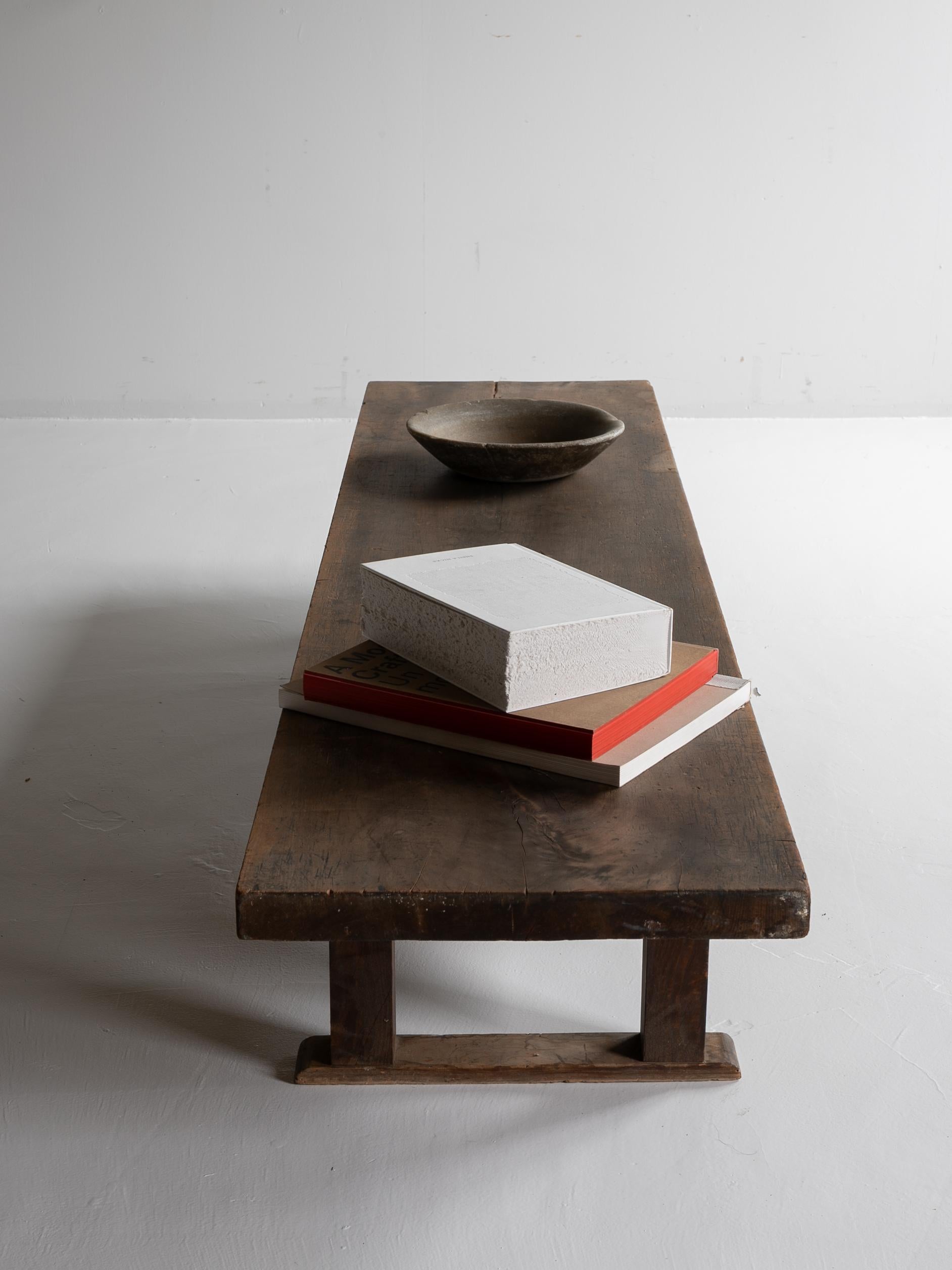 Japanese antique large wooden low table/1868-1920/long table/Mingei Bon état - En vente à Sammu-shi, Chiba