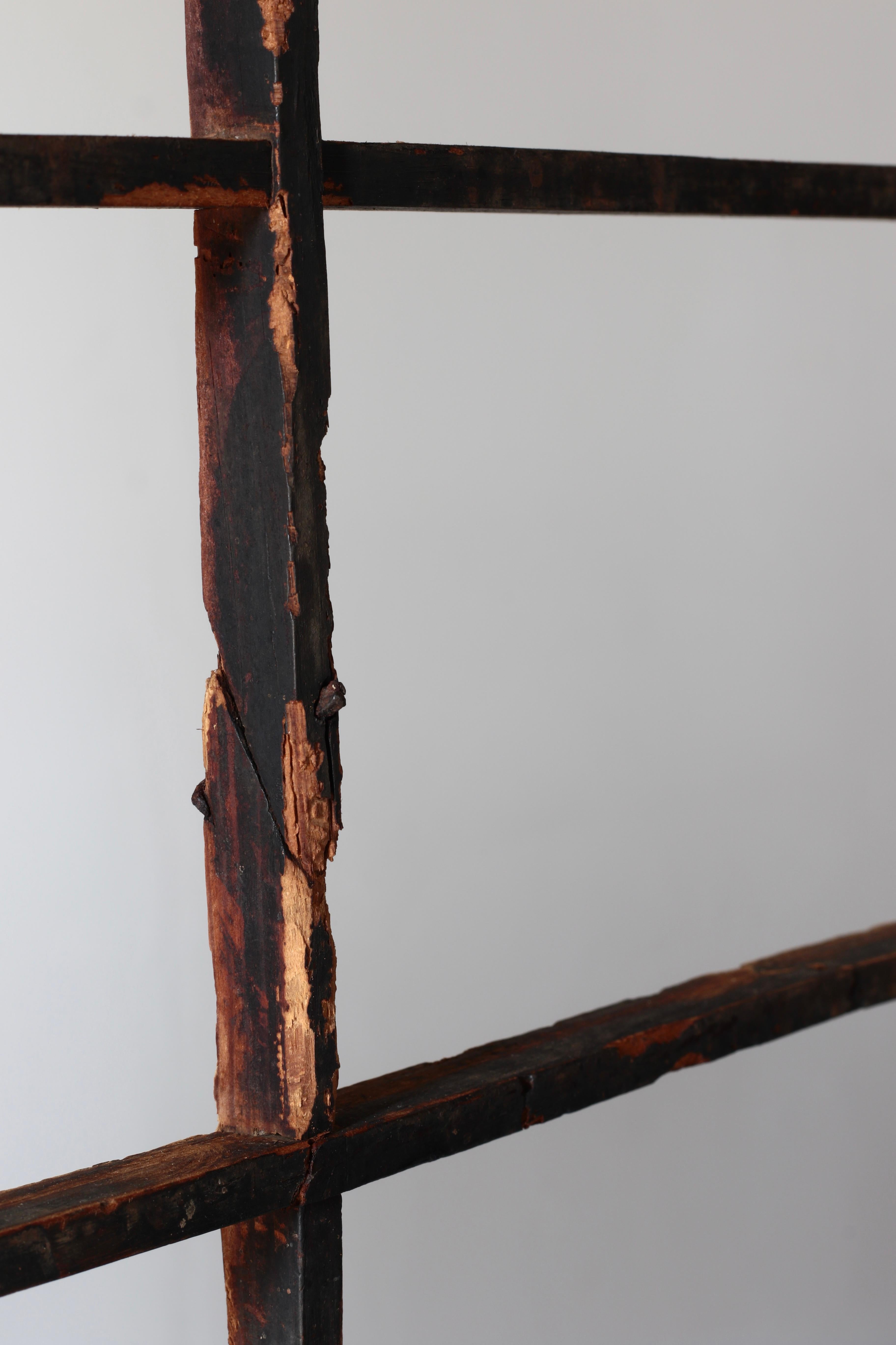 Puerta japonesa antigua enrejada / Decoración mural / 1868-1912s / Wabi-Sabi en venta 4
