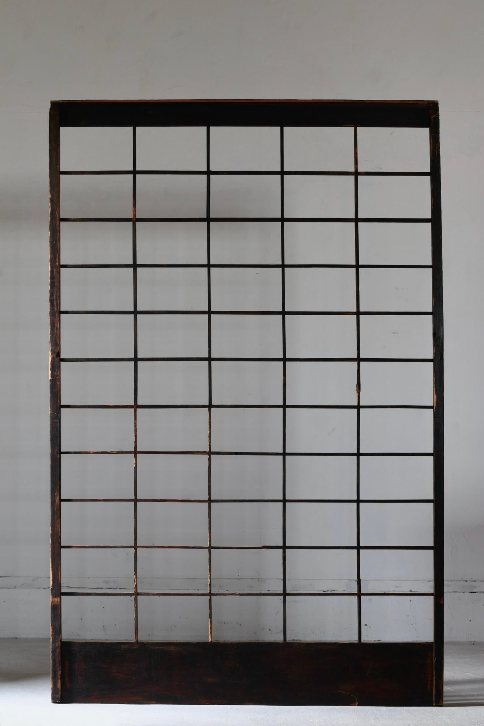 Puerta japonesa antigua enrejada / Decoración mural / 1868-1912s / Wabi-Sabi Meiji en venta