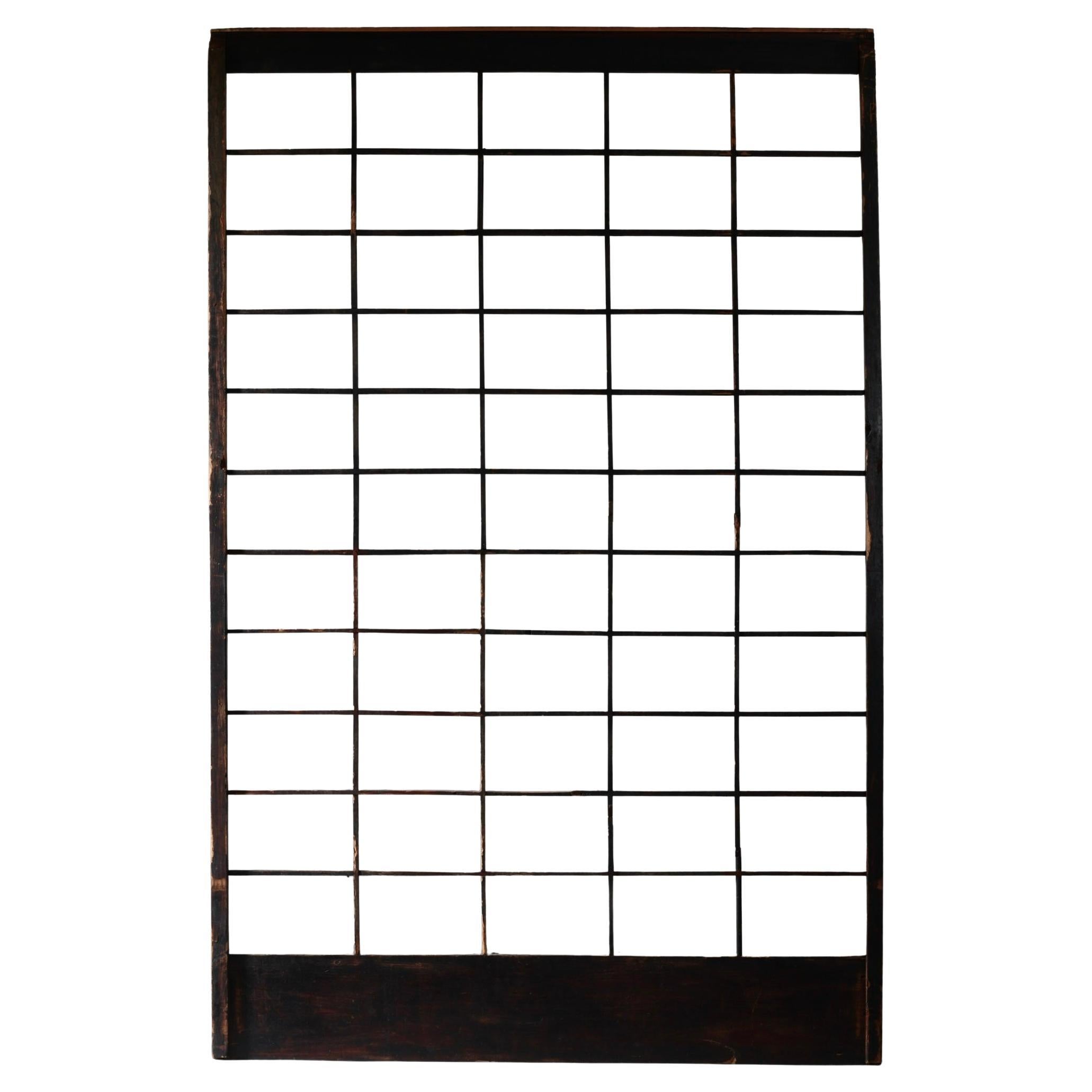 Japanese Antique Lattice Door / Wall Decoration / 1868-1912s / Wabi-Sabi
