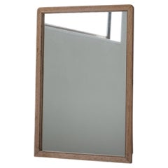 Antique Mirror giapponese in legno di Lauan, anni '40-'50, Japandi Wabi-Sabi