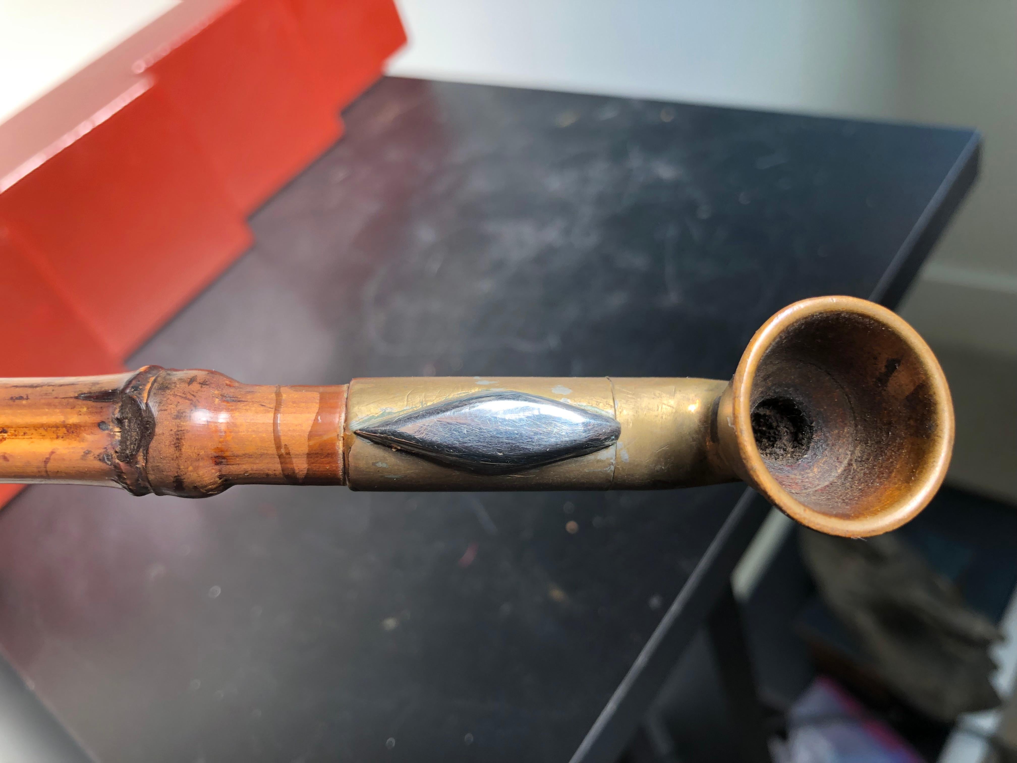 Early 20th Century Japanese Antique Long Pipe Kiseru Rare Find from Kyoto
