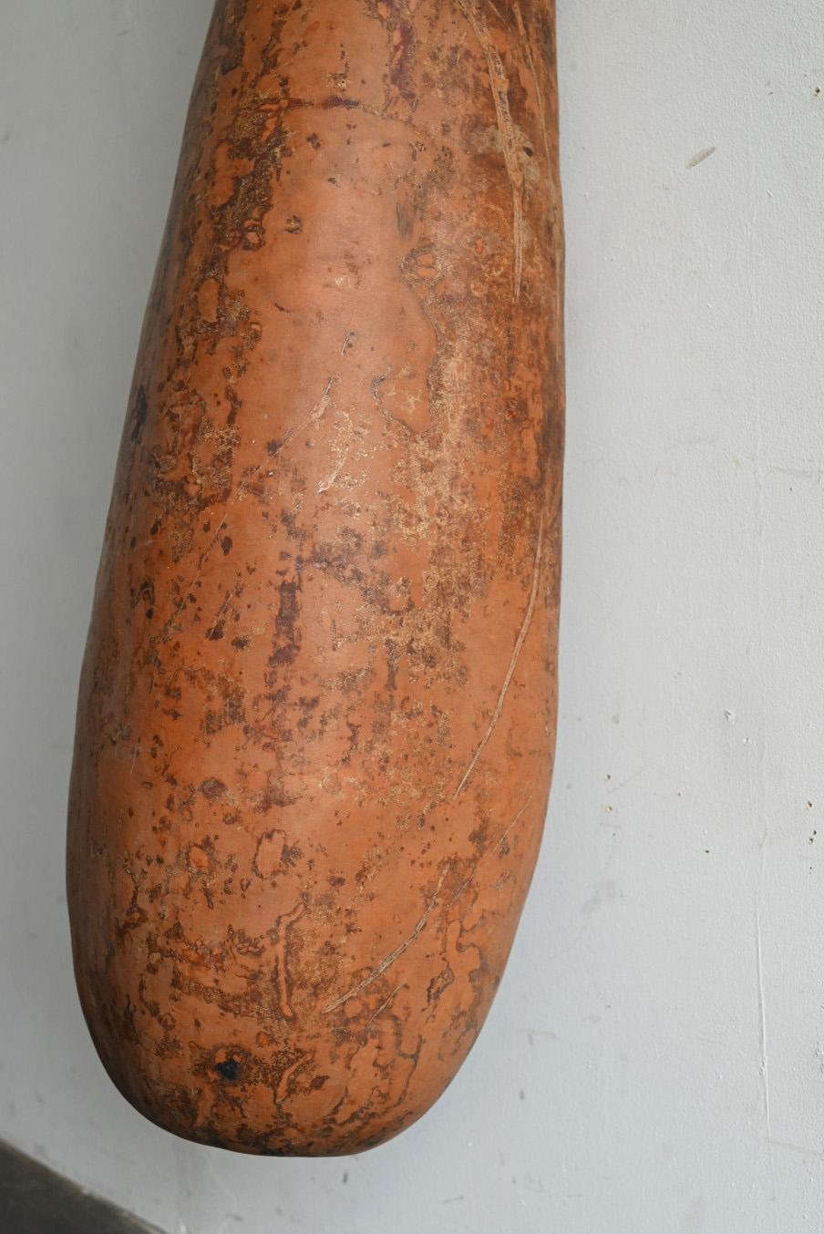 Jarrón japonés antiguo de flores de calabaza larga/1868-1920/objeto colgante de pared en venta 2