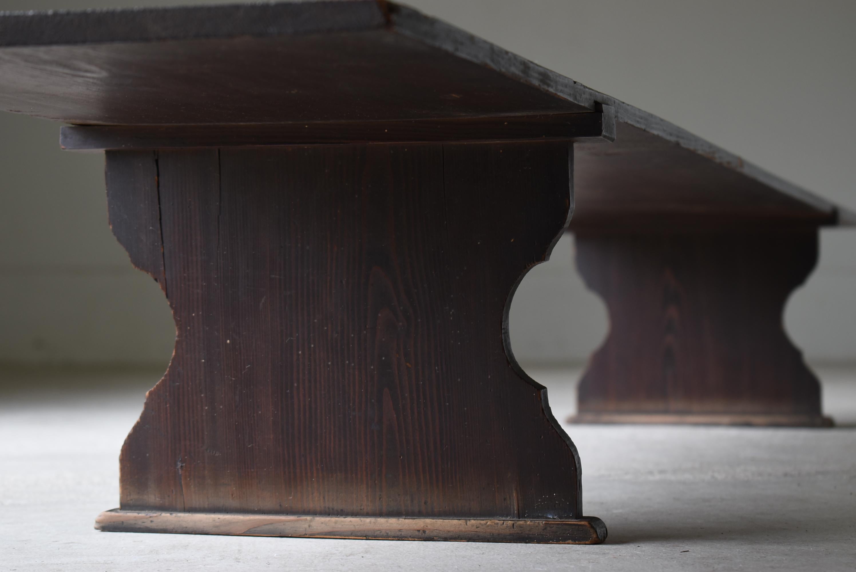 Japanese Antique Long Low Table 1860s-1920s / Sofa Table Wabi Sabi 6