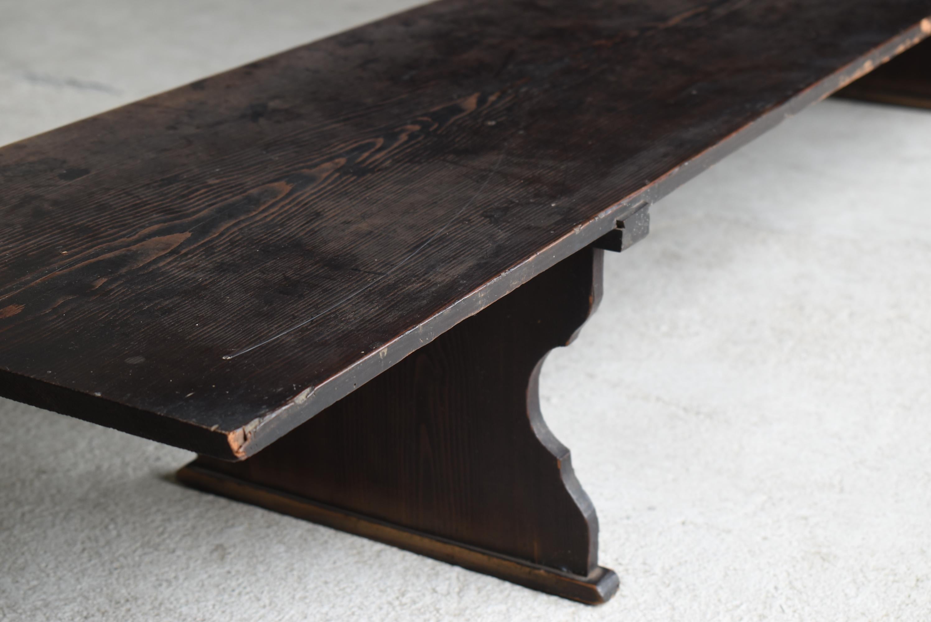 Japanese Antique Long Low Table 1860s-1920s / Sofa Table Wabi Sabi 9