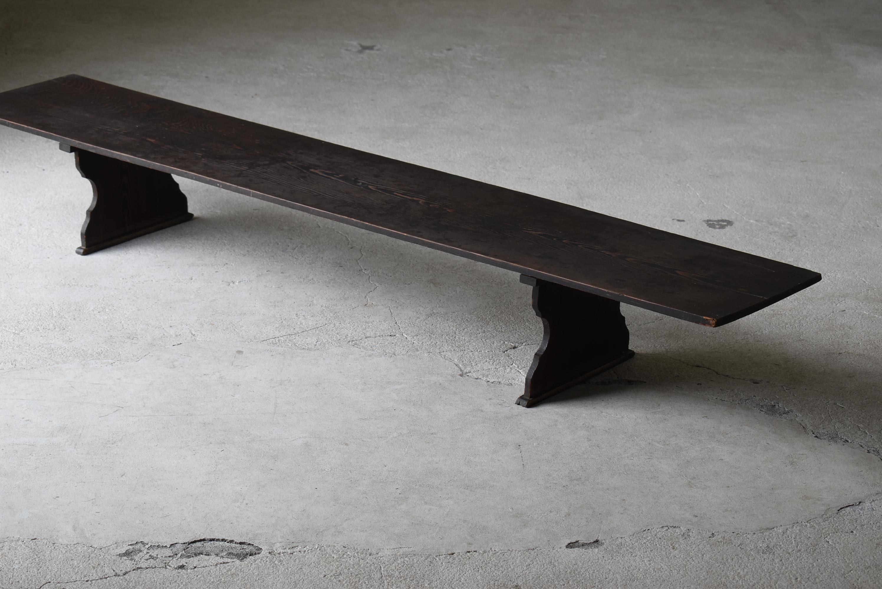 Japanese Antique Long Low Table 1860s-1920s / Sofa Table Wabi Sabi 2