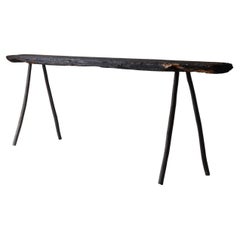 Tavolino antico giapponese lungo 1860-1900 / Espositore Wabi Sabi
