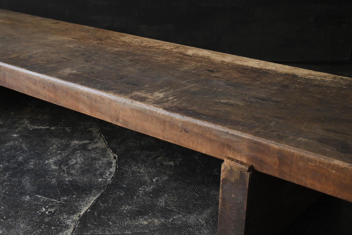Japanischer antiker langer niedriger Holztisch/1868-1920/einfacher Sofatisch im Angebot 10