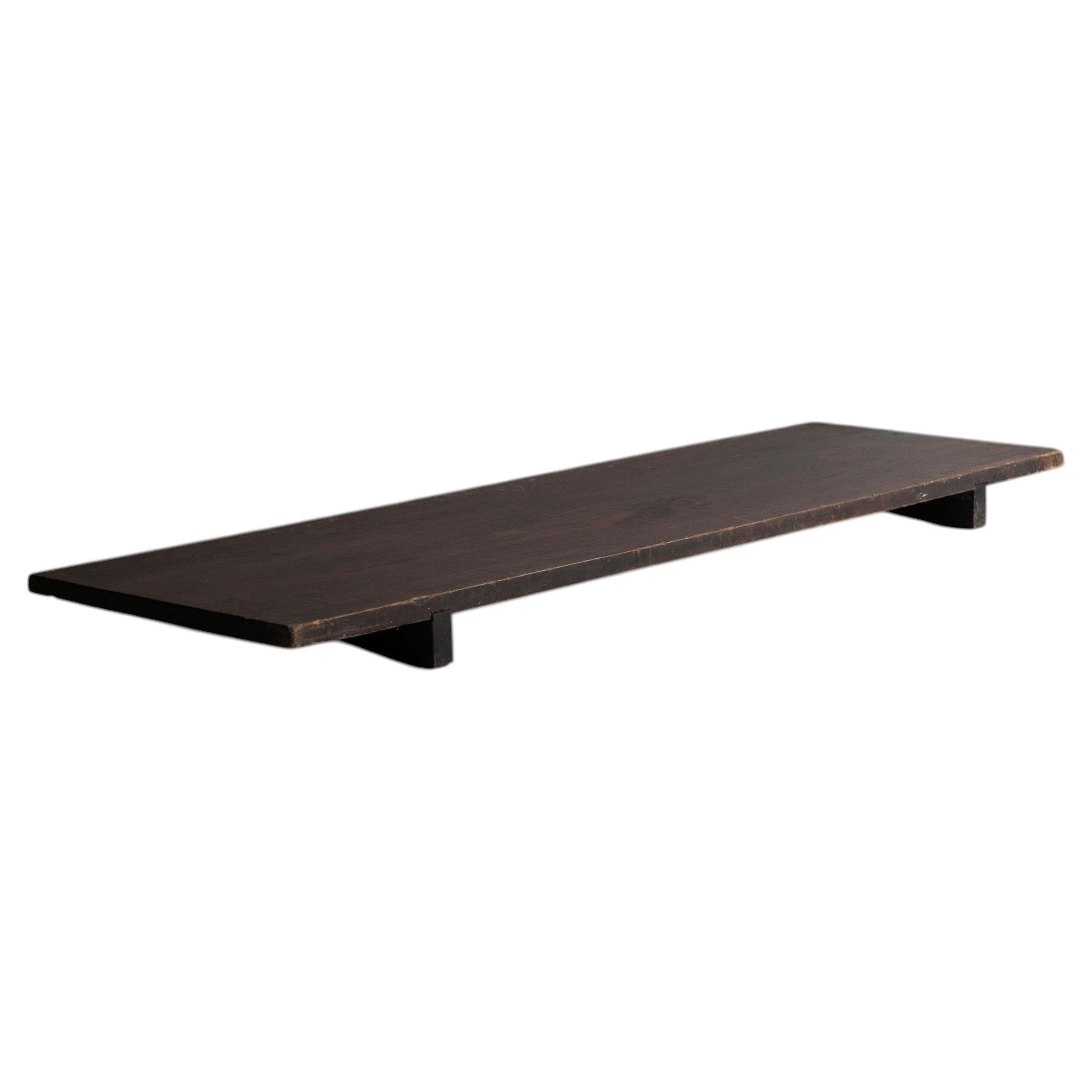 Japanese antique long wooden low table/1868-1920/ sofa table / wabi sabi /