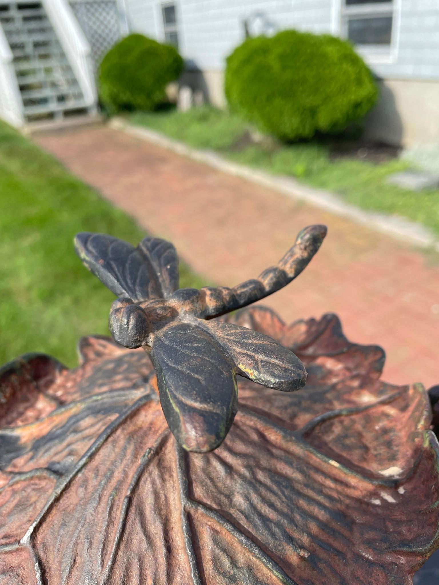 Japanese Antique Dragonfly Garden Lantern - Hard To Find 1