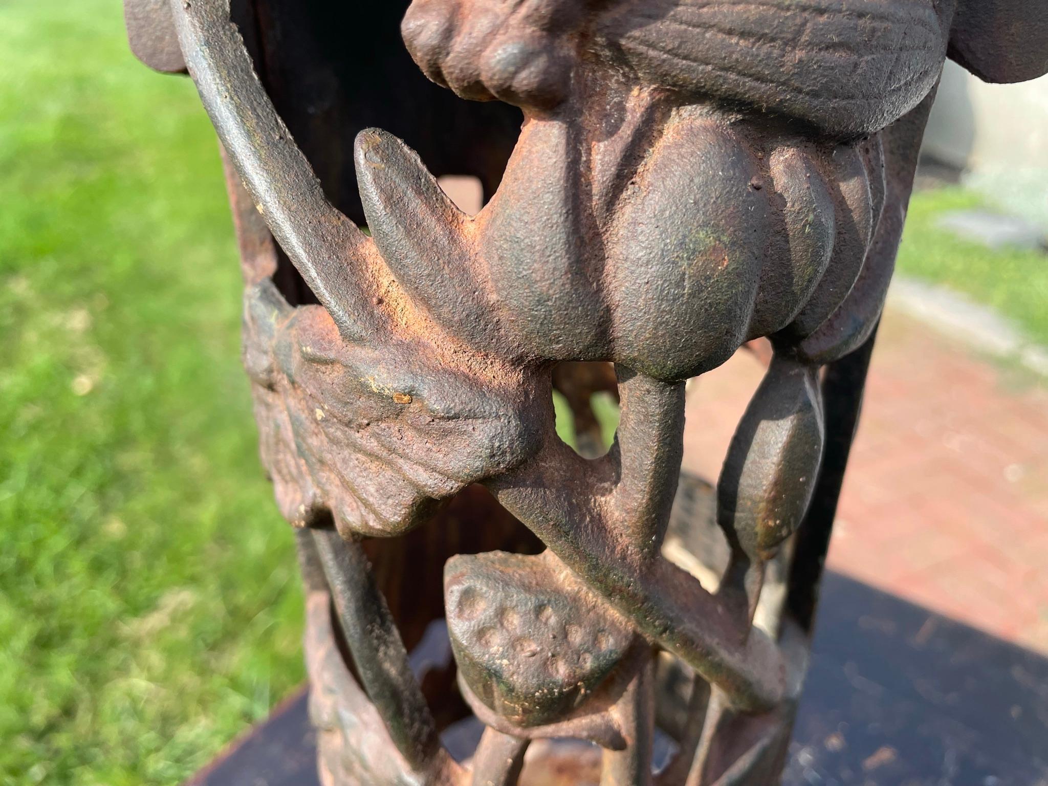 Japanese Antique Dragonfly Garden Lantern - Hard To Find 5