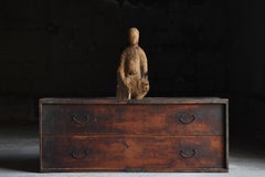 Japanese Antique Low Board 1860s-1900s / Drawer Chest Tansu Wabi-Sabi