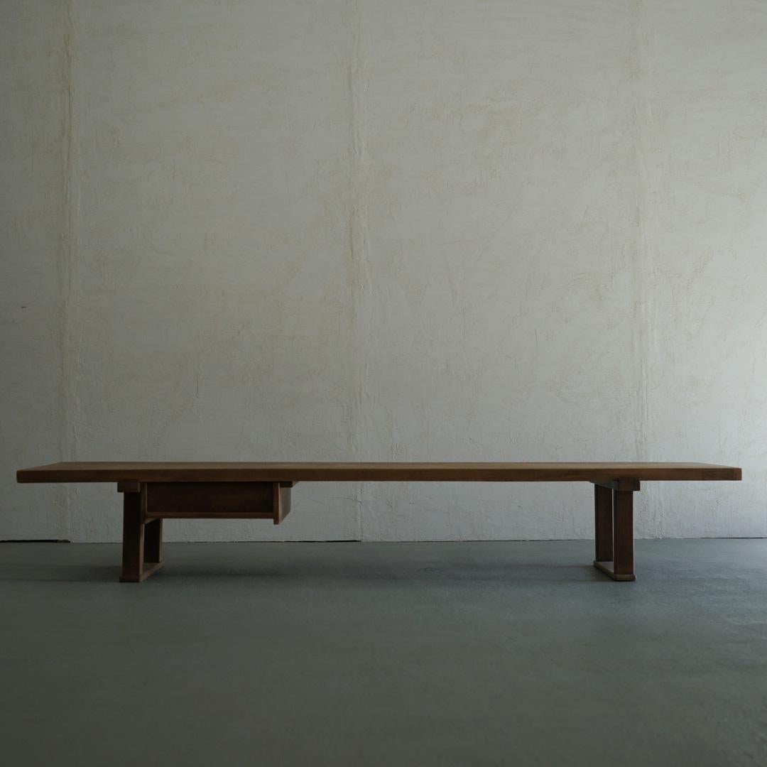 Japanese Antique Low Board Cutting Table Solid Wood Wabi-Sabi 6