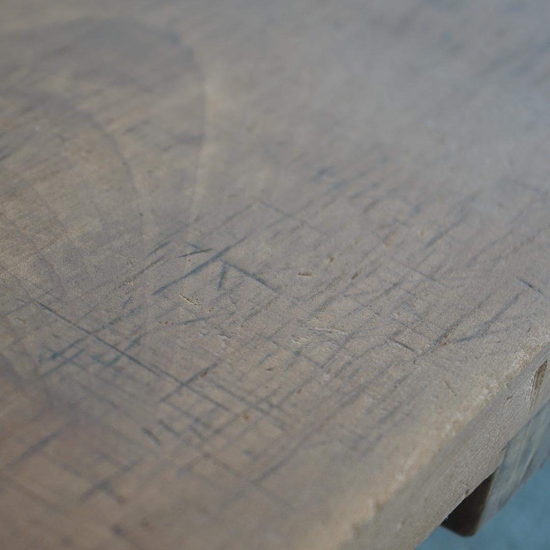 Japanese Antique Low Board Cutting Table Solid Wood Wabi-Sabi 1