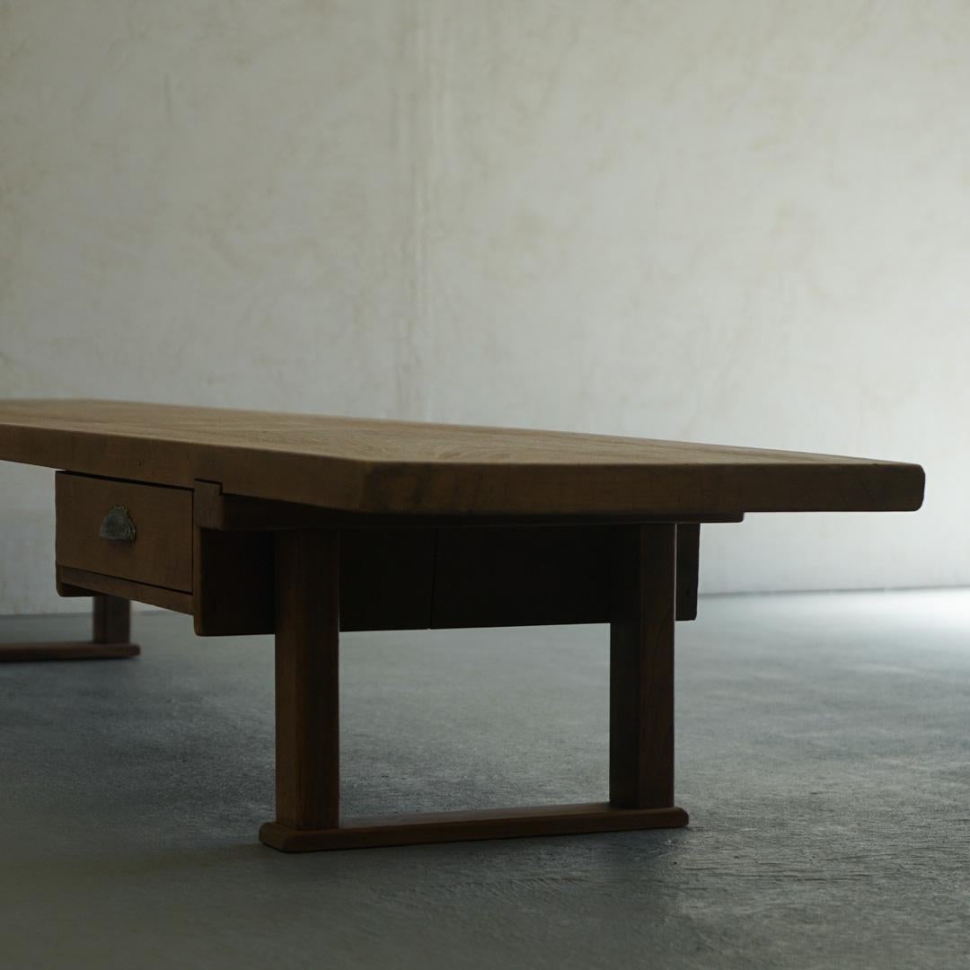 Japanese Antique Low Board Cutting Table Solid Wood Wabi-Sabi 5