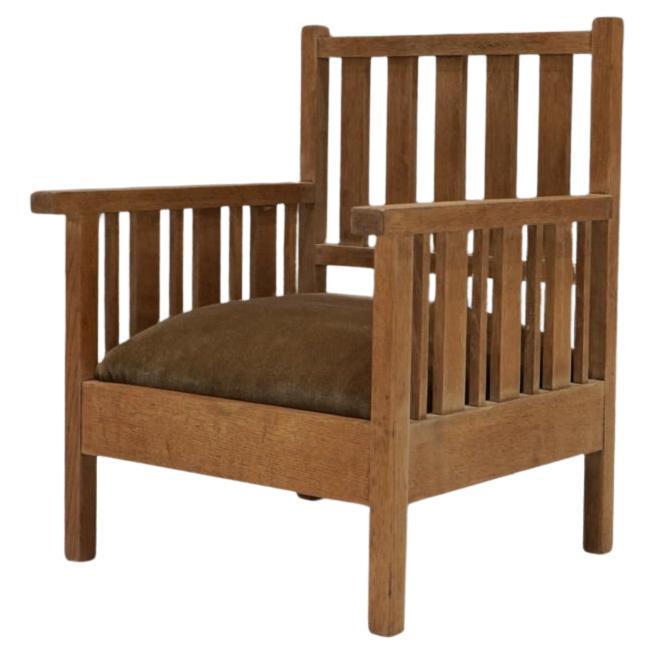 Chaise basse ancienne japonaise en Oak Nara, années 1930-1940 - Japandi Wabi-Sabi A