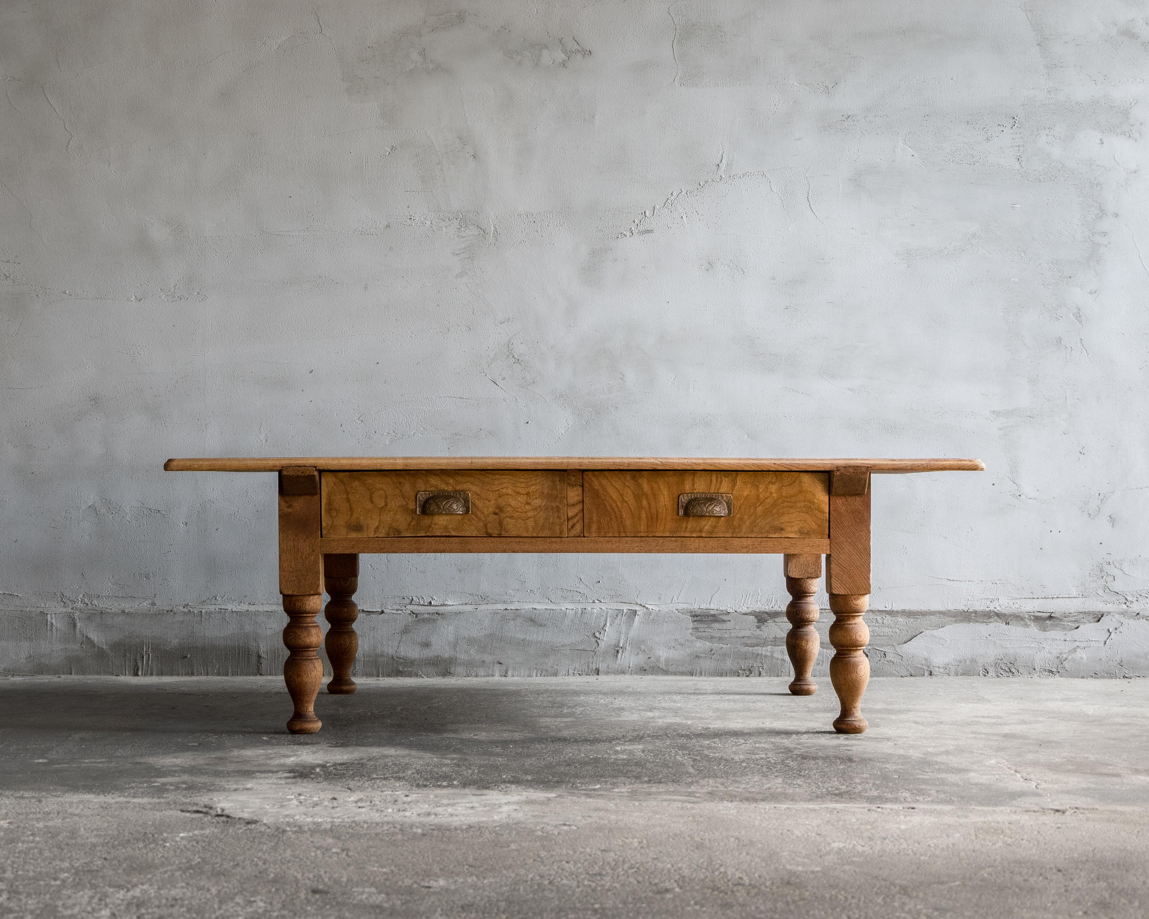 Mesa baja japonesa antigua (Fuzukue), Keyaki, Época Taisho (1912-1926) en venta 3