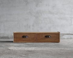 Japanese Antique Low Drawer Box, Taisho Era (1912-1926), Wabi Sabi