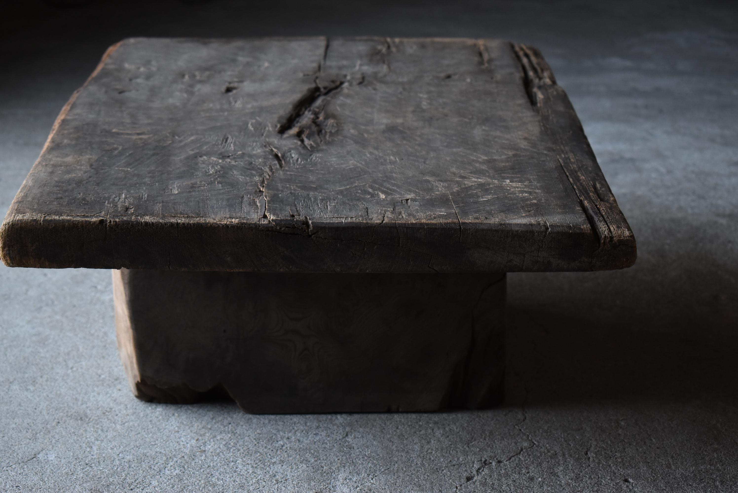 Japanese Antique Low Table 1860s-1900s / Primitive Sofa Table Wabi Sabi  10