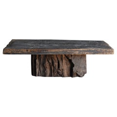 Japanese Antique Low Table 1860s-1900s / Primitive Sofa Table Wabi Sabi