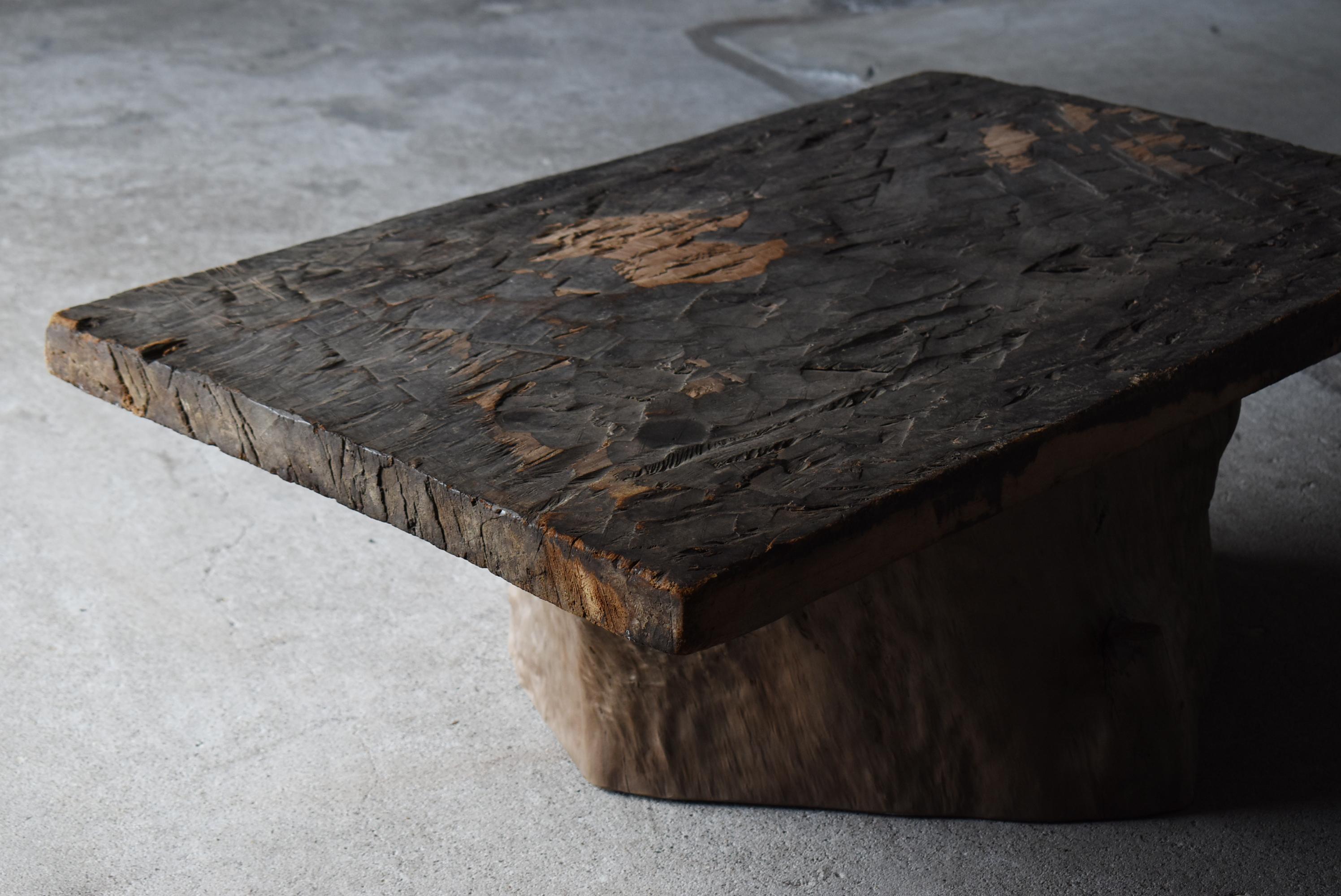 20ième siècle Table basse ancienne japonaise 1860s-1900s / Side Table Sofa Table Wabisabi