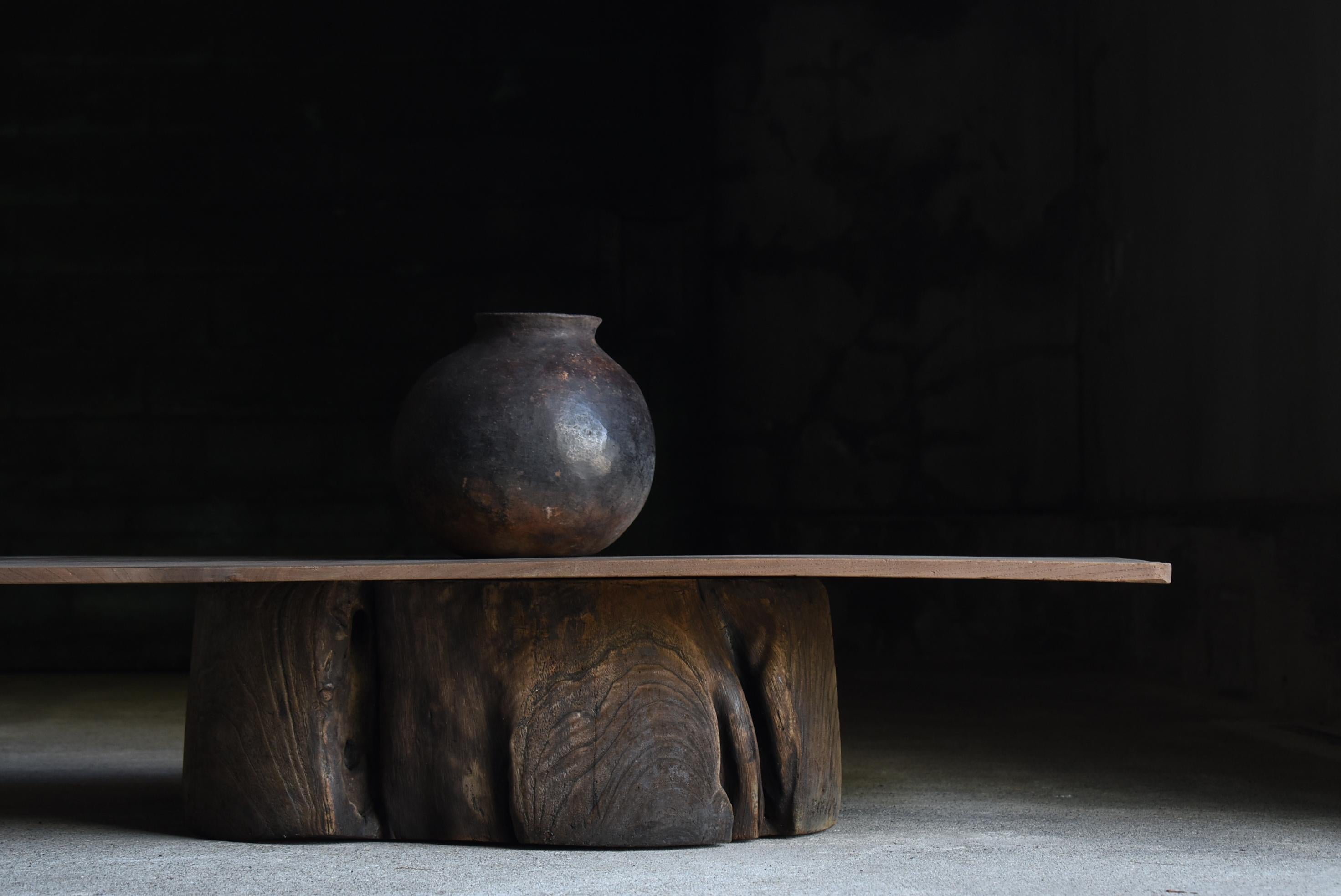 Japanese Antique Low Table 1860s-1900s / Sofa Table Primitive Wabi Sabi Mingei 13