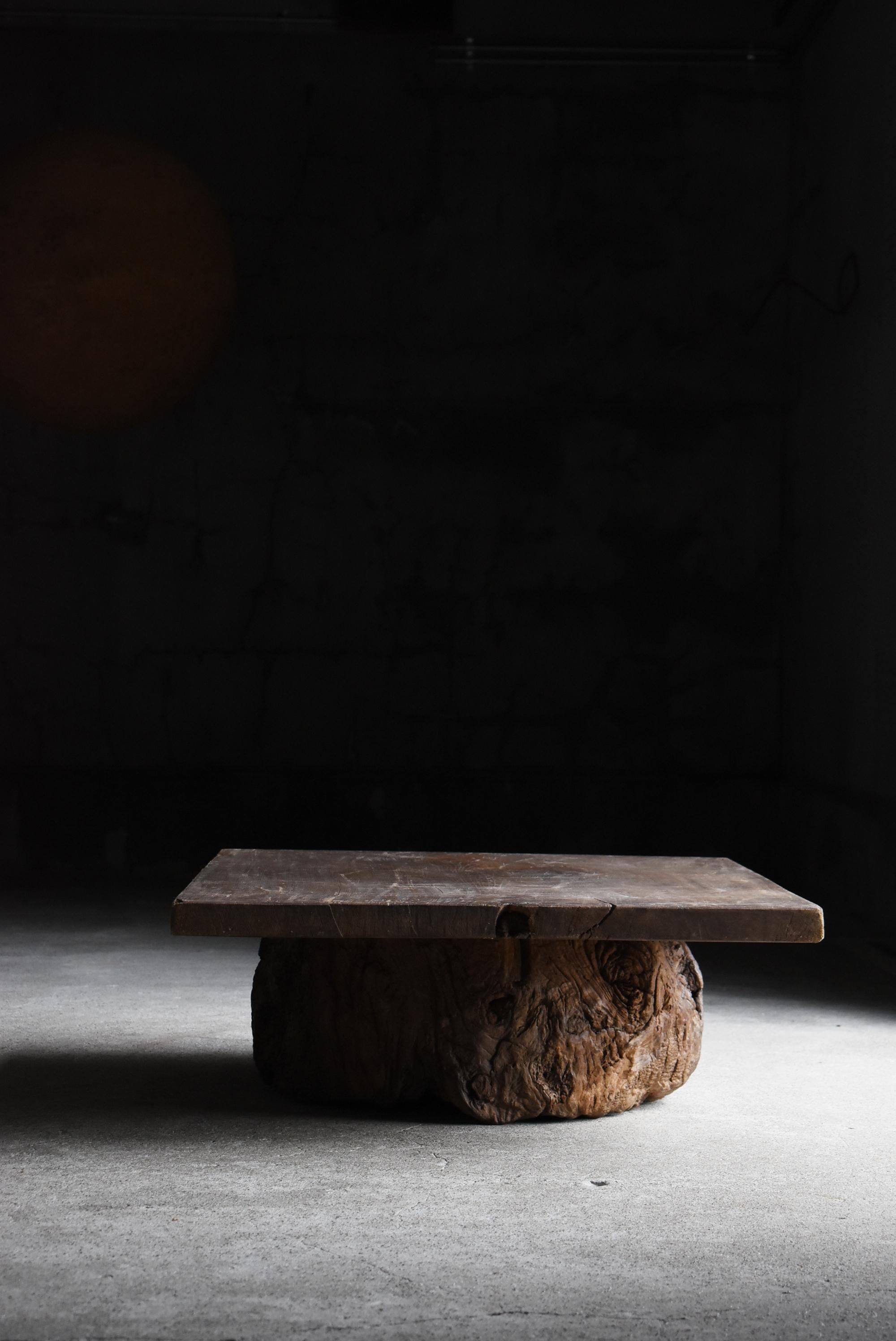 Japanese Antique Low Table 1860s-1920s / Primitive Sofa Table Wabi Sabi For Sale 6