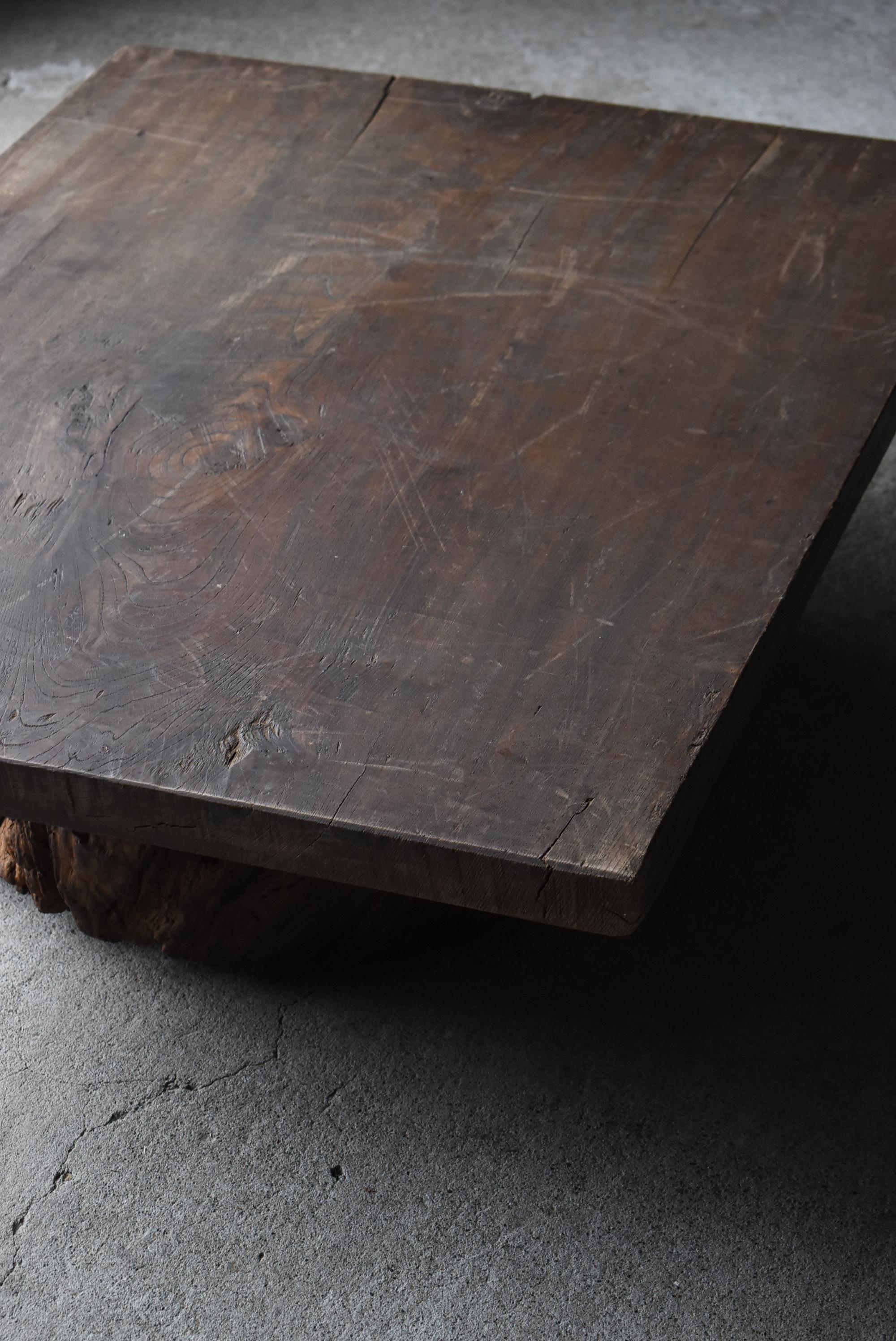 Japanese Antique Low Table 1860s-1920s / Primitive Sofa Table Wabi Sabi For Sale 8