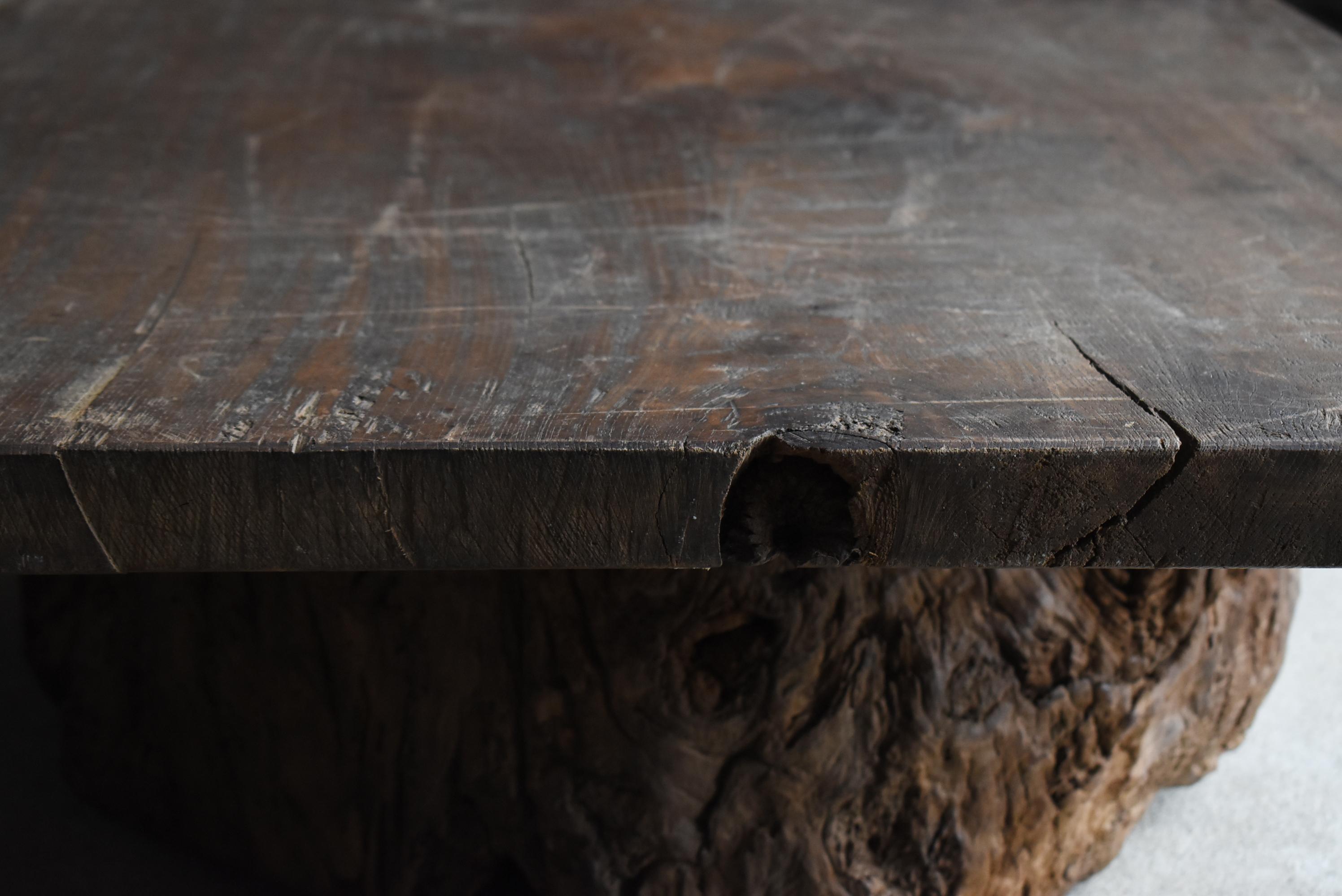 Japanese Antique Low Table 1860s-1920s / Primitive Sofa Table Wabi Sabi For Sale 9