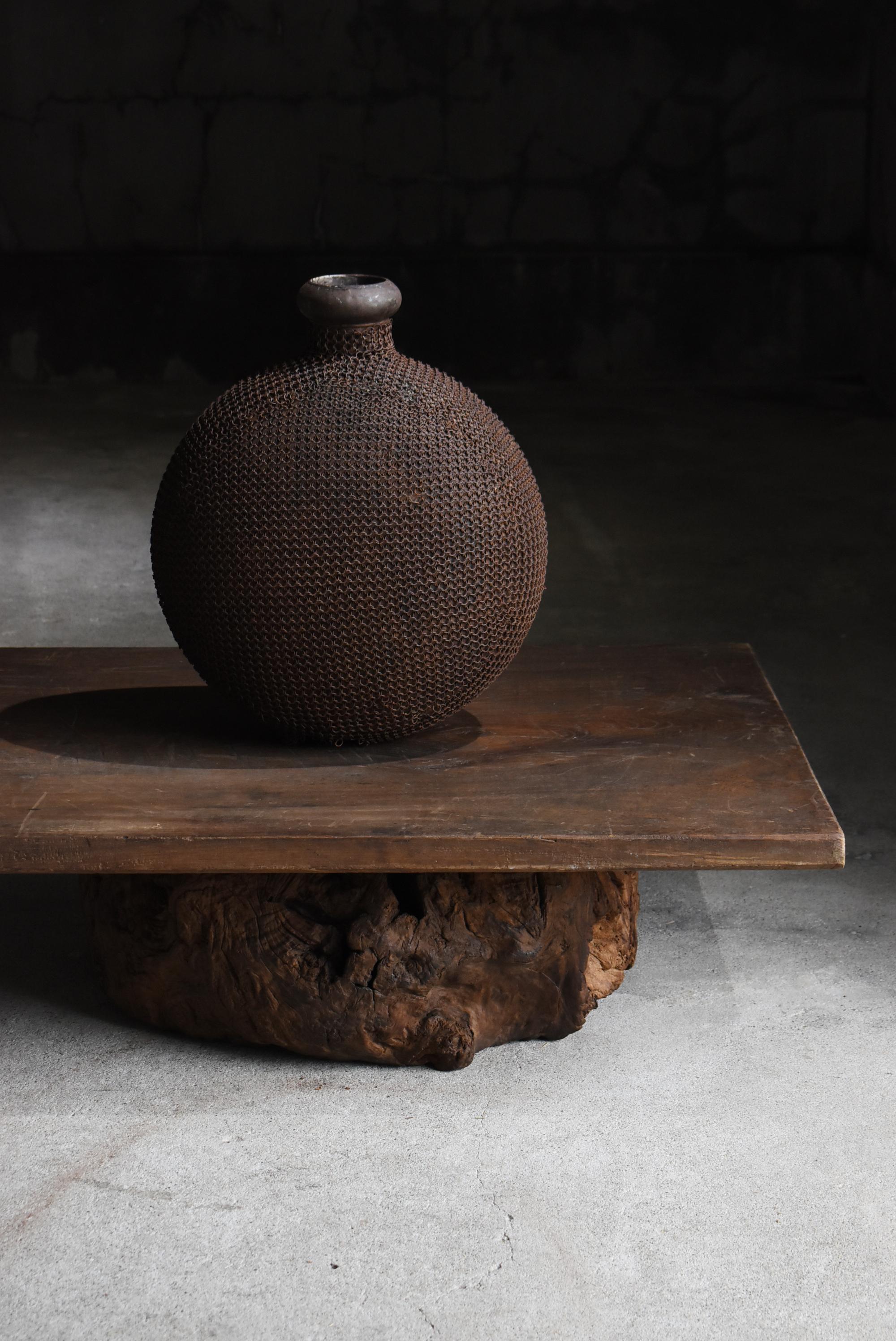 Woodwork Japanese Antique Low Table 1860s-1920s / Primitive Sofa Table Wabi Sabi For Sale