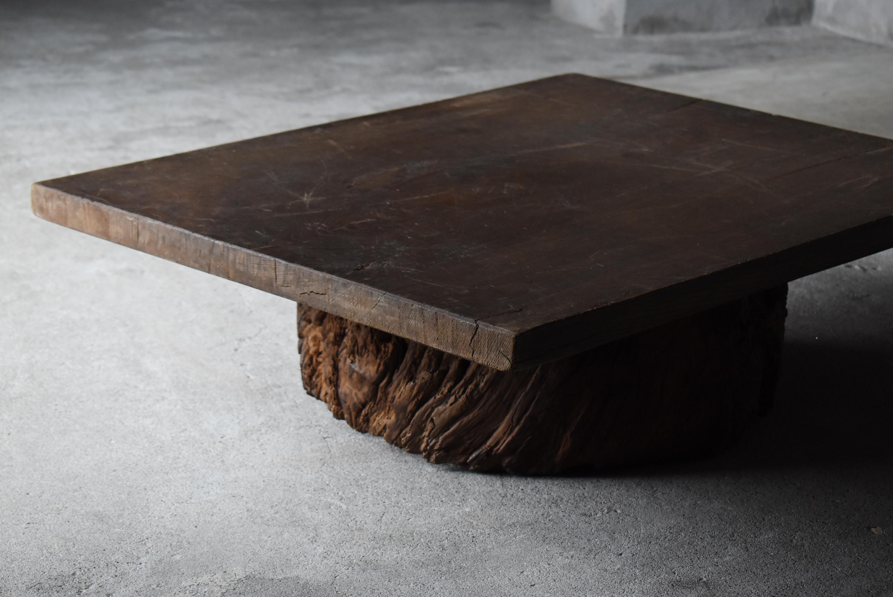 Japanese Antique Low Table 1860s-1920s / Primitive Sofa Table Wabi Sabi For Sale 1